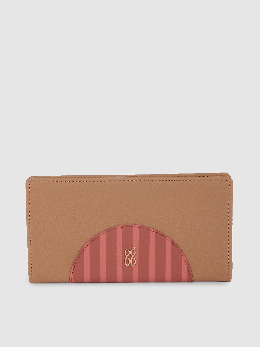 

Baggit Women Tan Brown Solid Two Fold Wallet