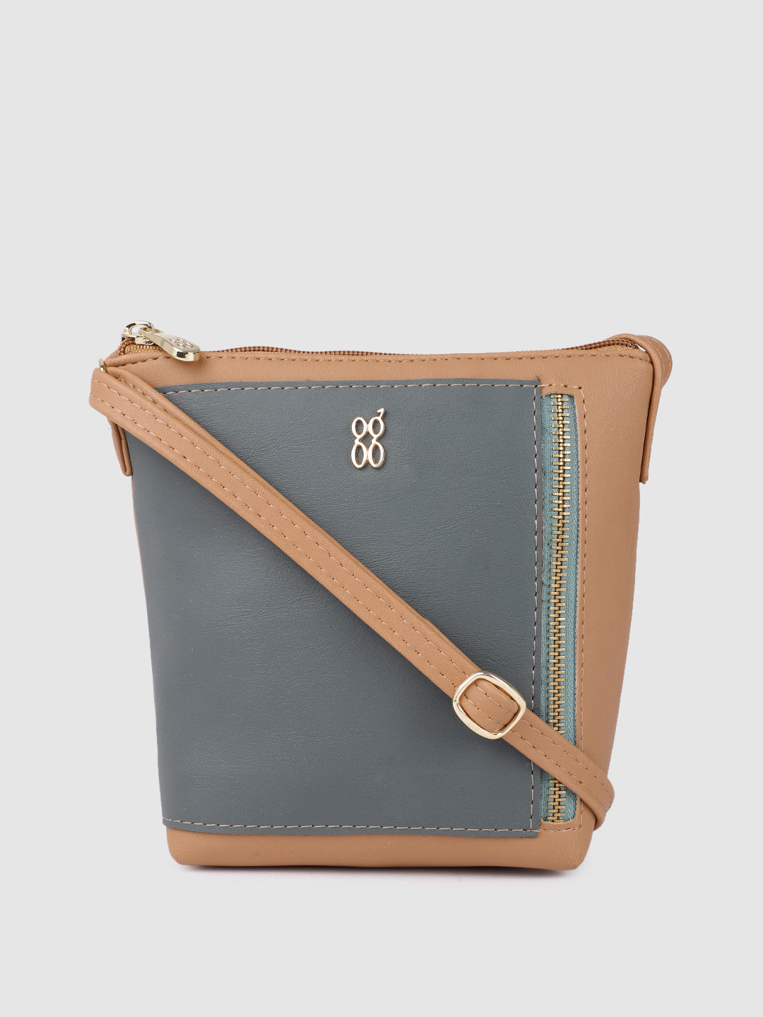 

Baggit Beige & Grey Solid Sling Bag