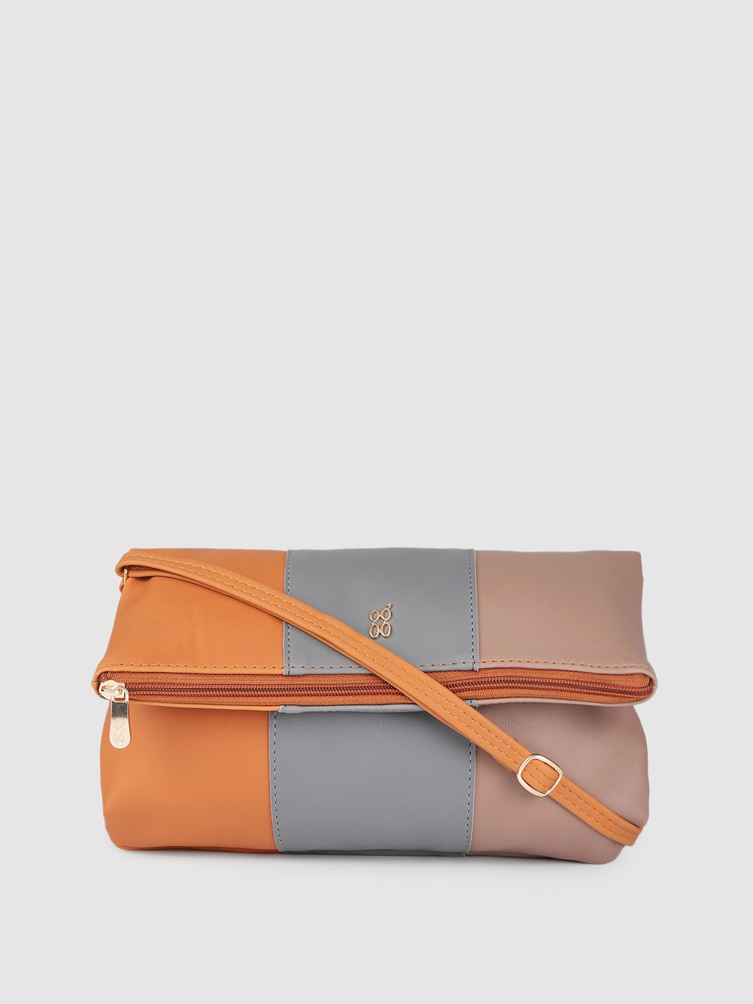 

Baggit Brown & Grey Colourblocked Sling Bag
