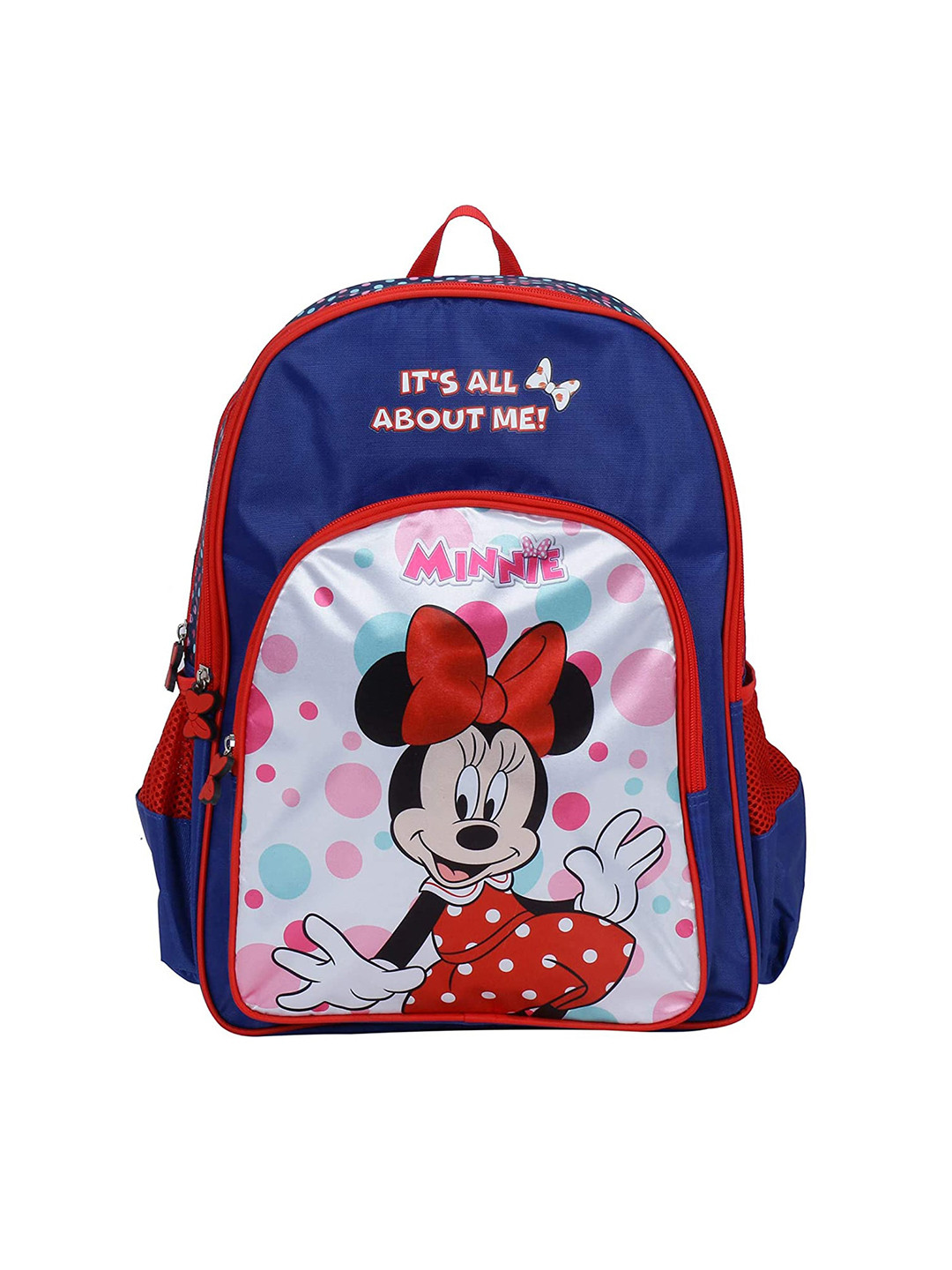 

Disney Unisex Kids Blue & Red Minnie Mouse Printed Backpack