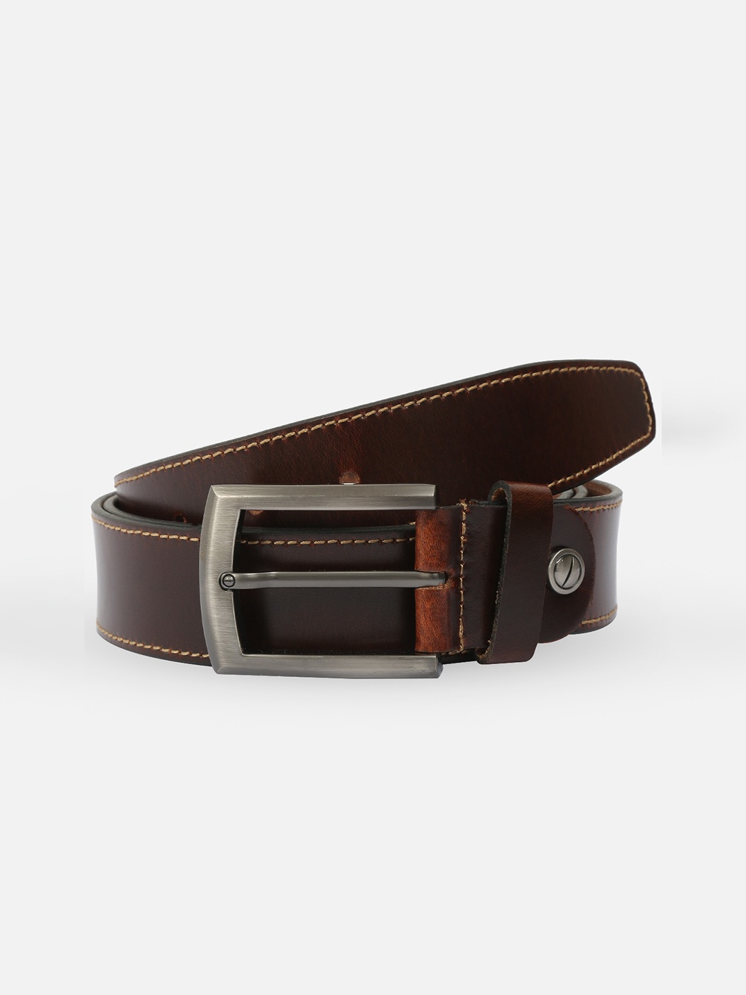 

WELBAWT Men Brown Leather Belt