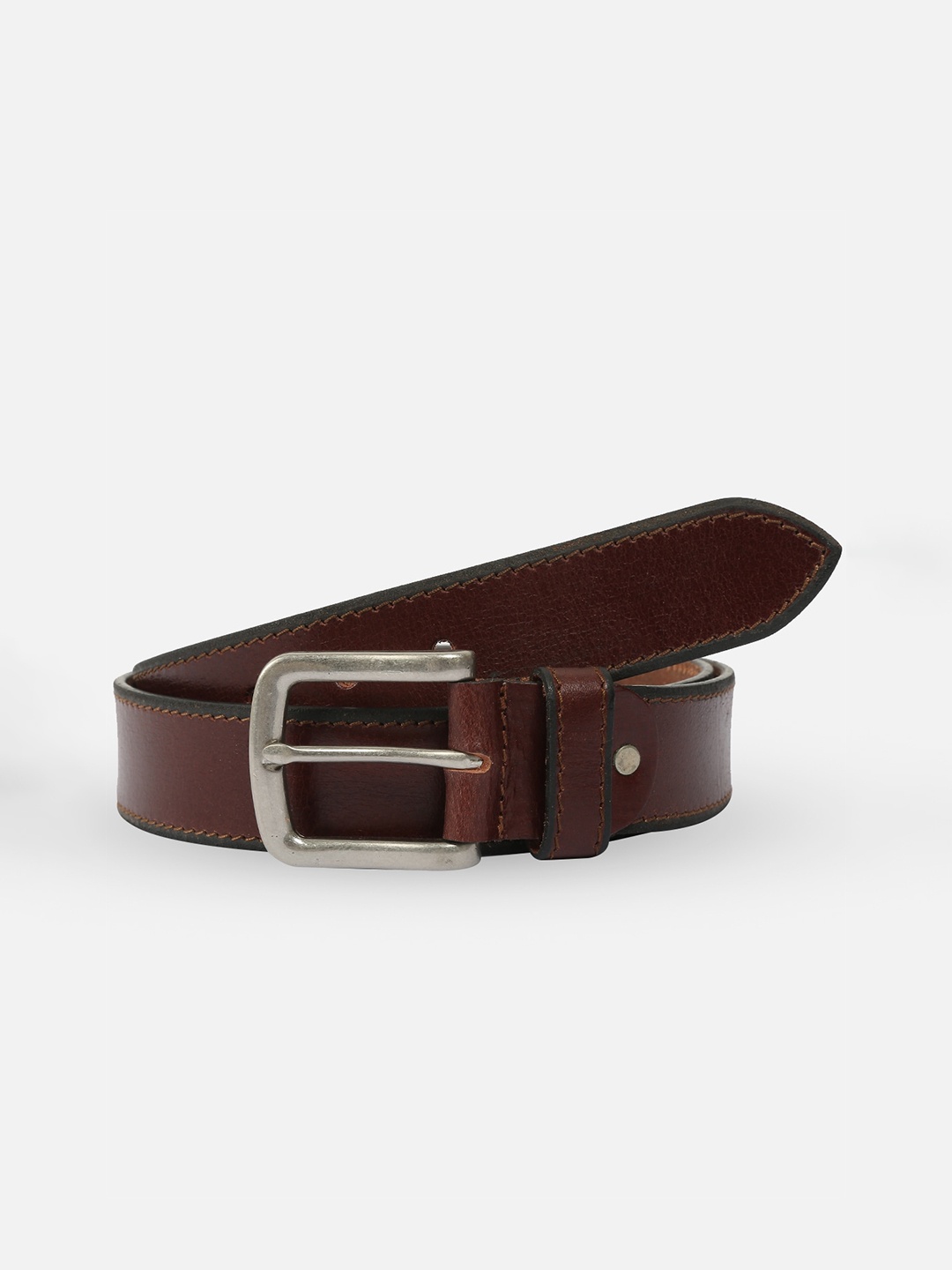 

WELBAWT Men Brown Leather Formal Belt