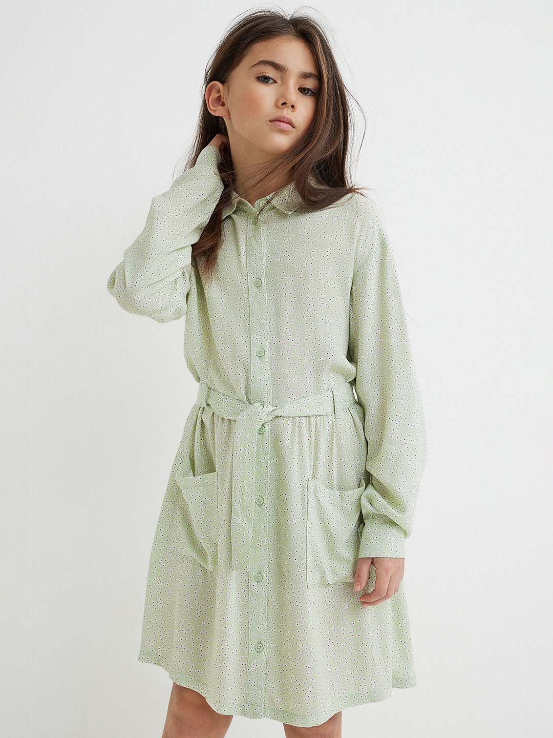 

H&M Green Shirt Dress