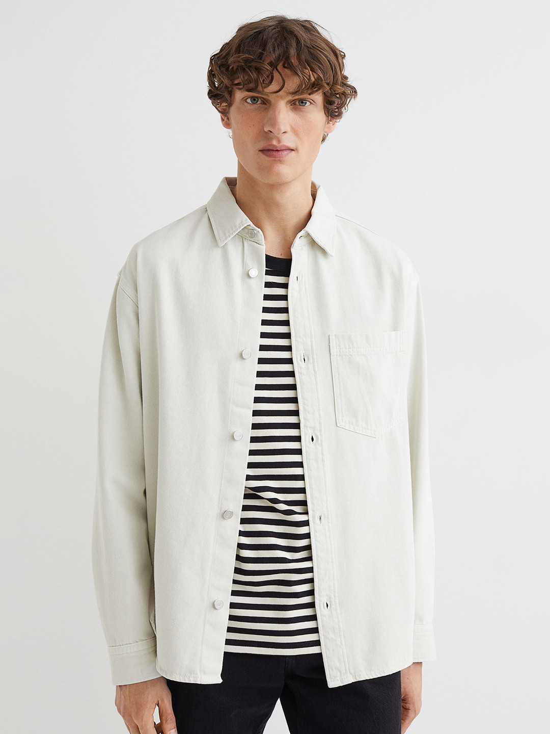 

H&M White Denim Overshirt