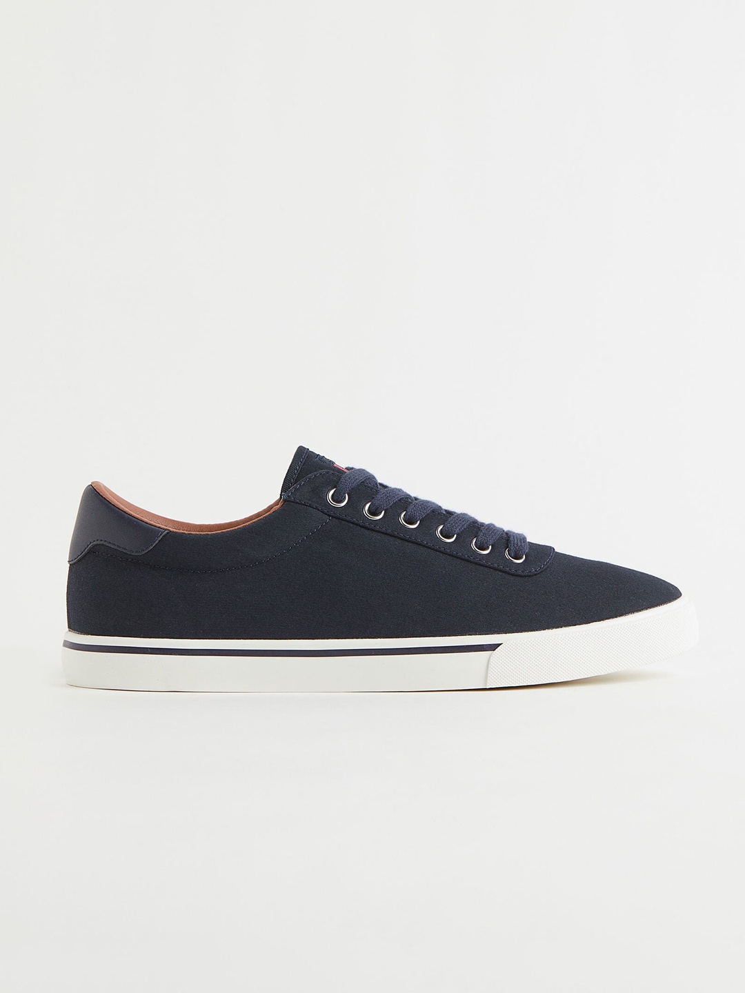 

H&M Men Blue Cotton Canvas Trainers