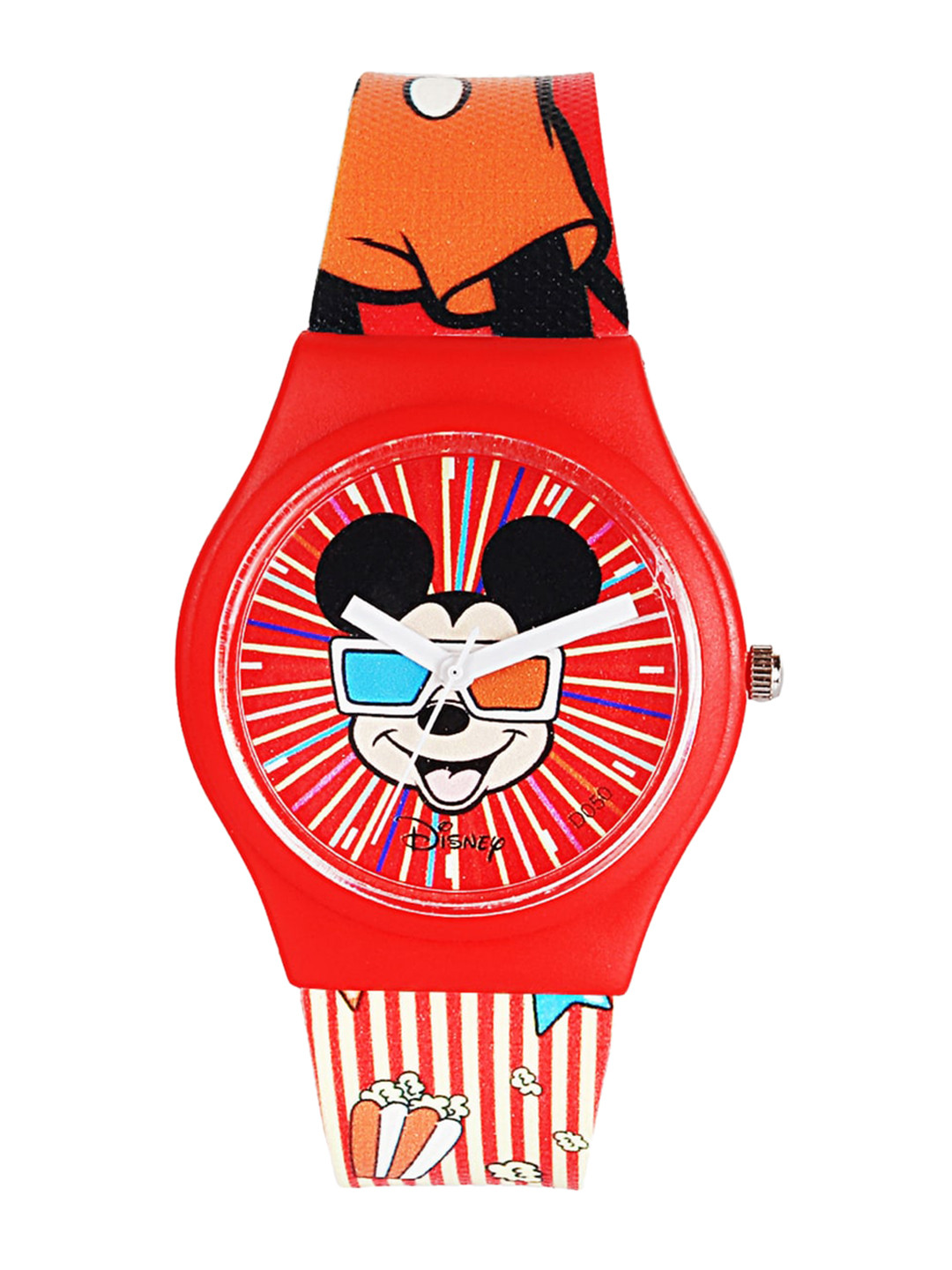 

Disney Kids Red Dial & Orange Straps Mickey Mouse Automatic Watch W9Y-VCPL-DIS-AZ69