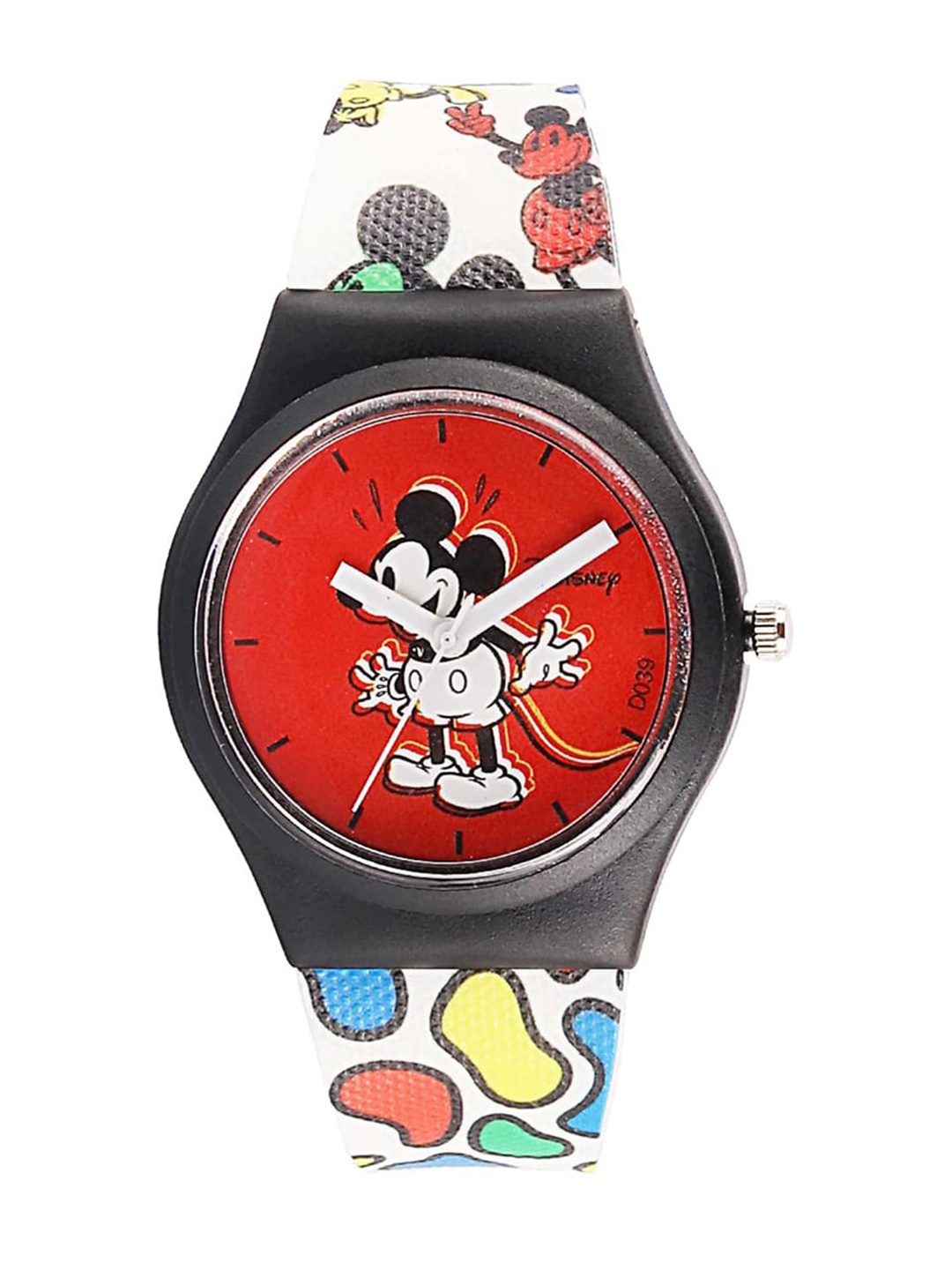 

Disney Kids Red Dial & White Straps Mickey Mouse Analogue Watch W9Y-VCPL-DIS-AZ73