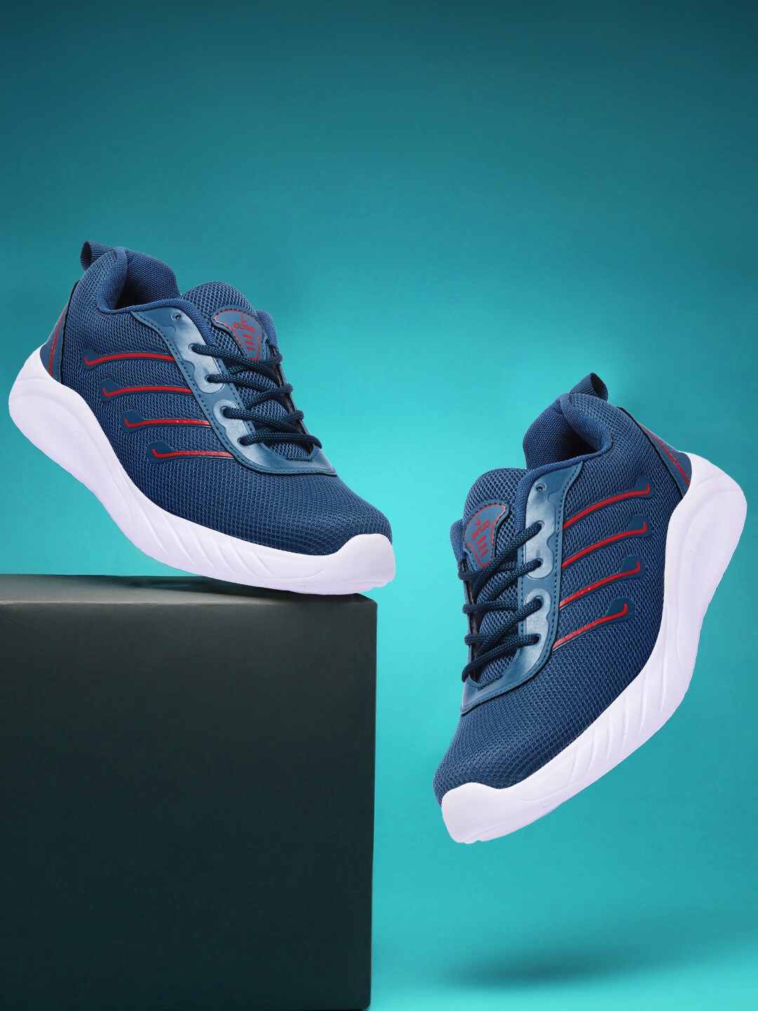 

CLYMB Men Blue Mesh Running Non-Marking Shoes