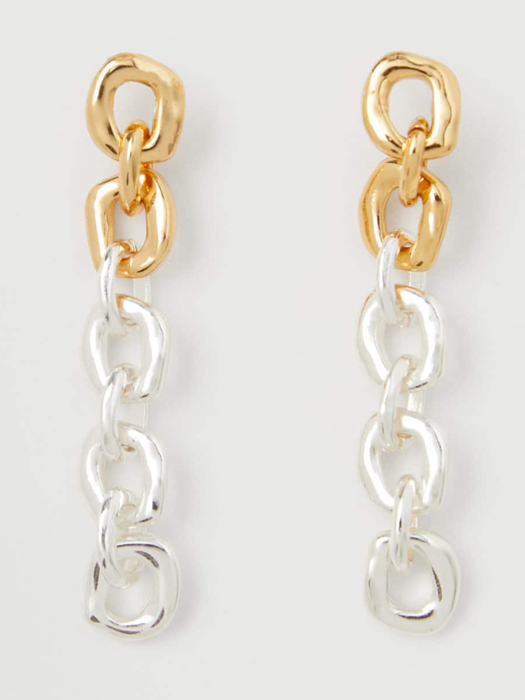 

MANGO Gold-Toned & Silver-Toned Contemporary Drop Earrings