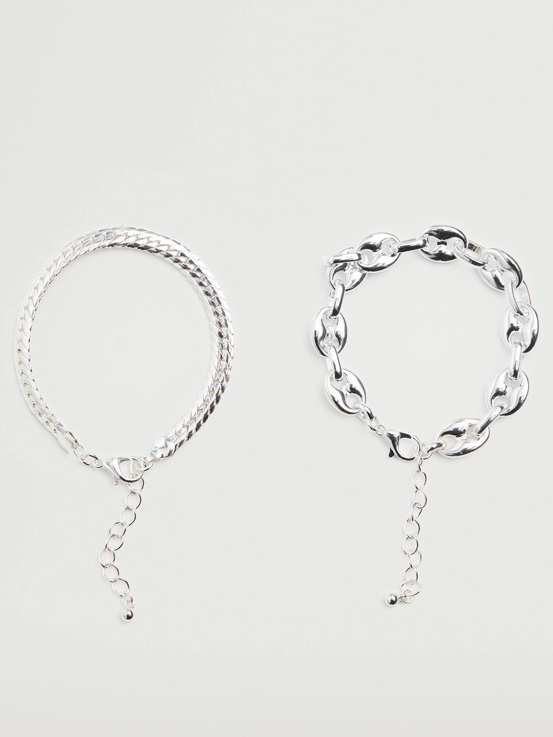 

MANGO Women Set of 2 Bracelets, Silver