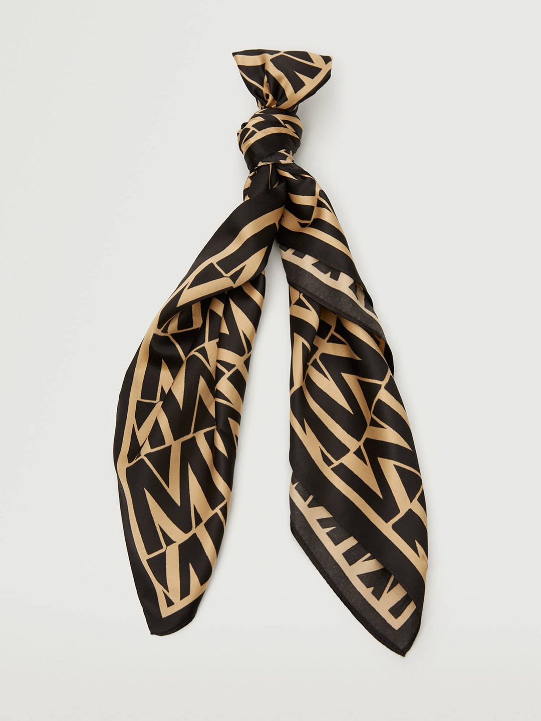 

MANGO Women Printed Scarf, Black