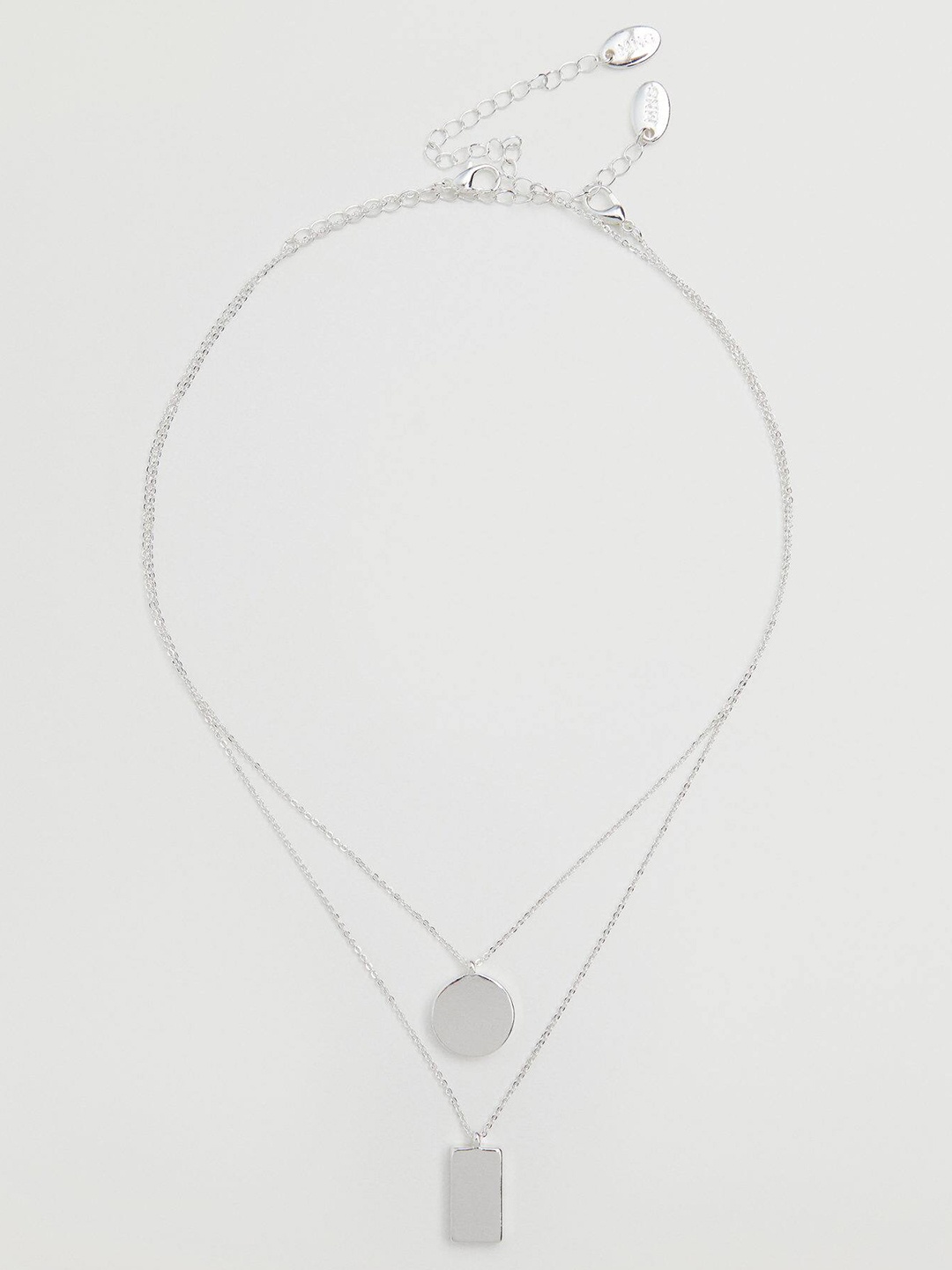 

MANGO Women Set of 2 Silver-Toned Necklaces