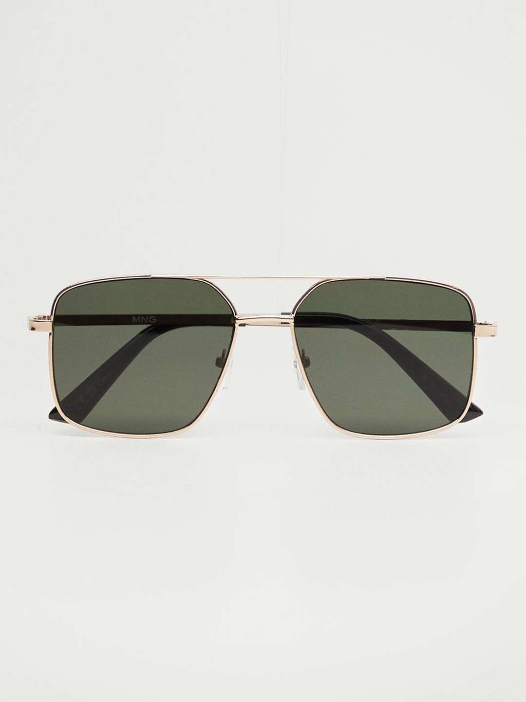 

MANGO Women Black Lens & Silver-Toned Square Sunglasses with UV Protected Lens