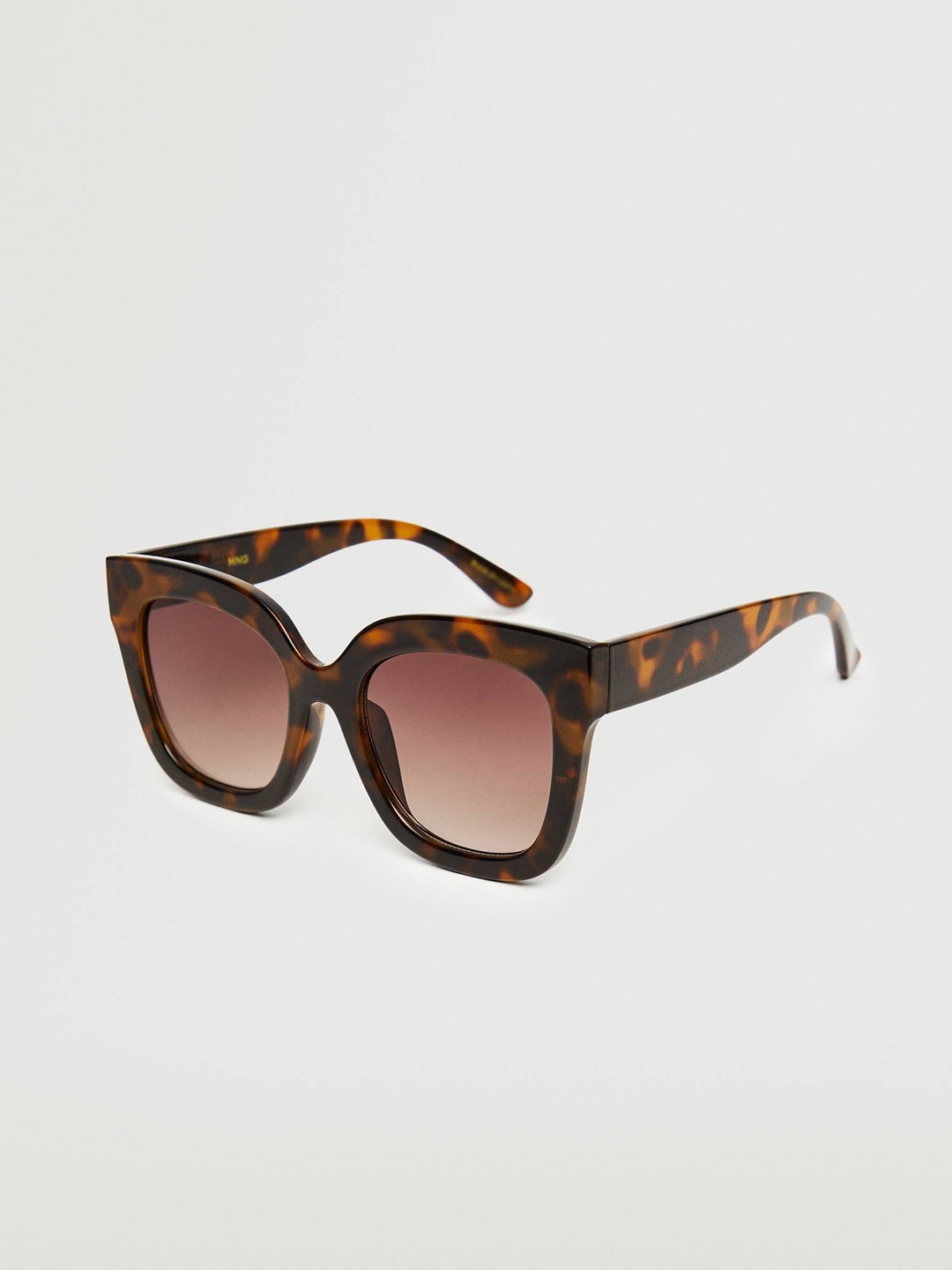 

MANGO Women Sustainable Square Sunglasses with UV Protected Lens 27030450, Brown