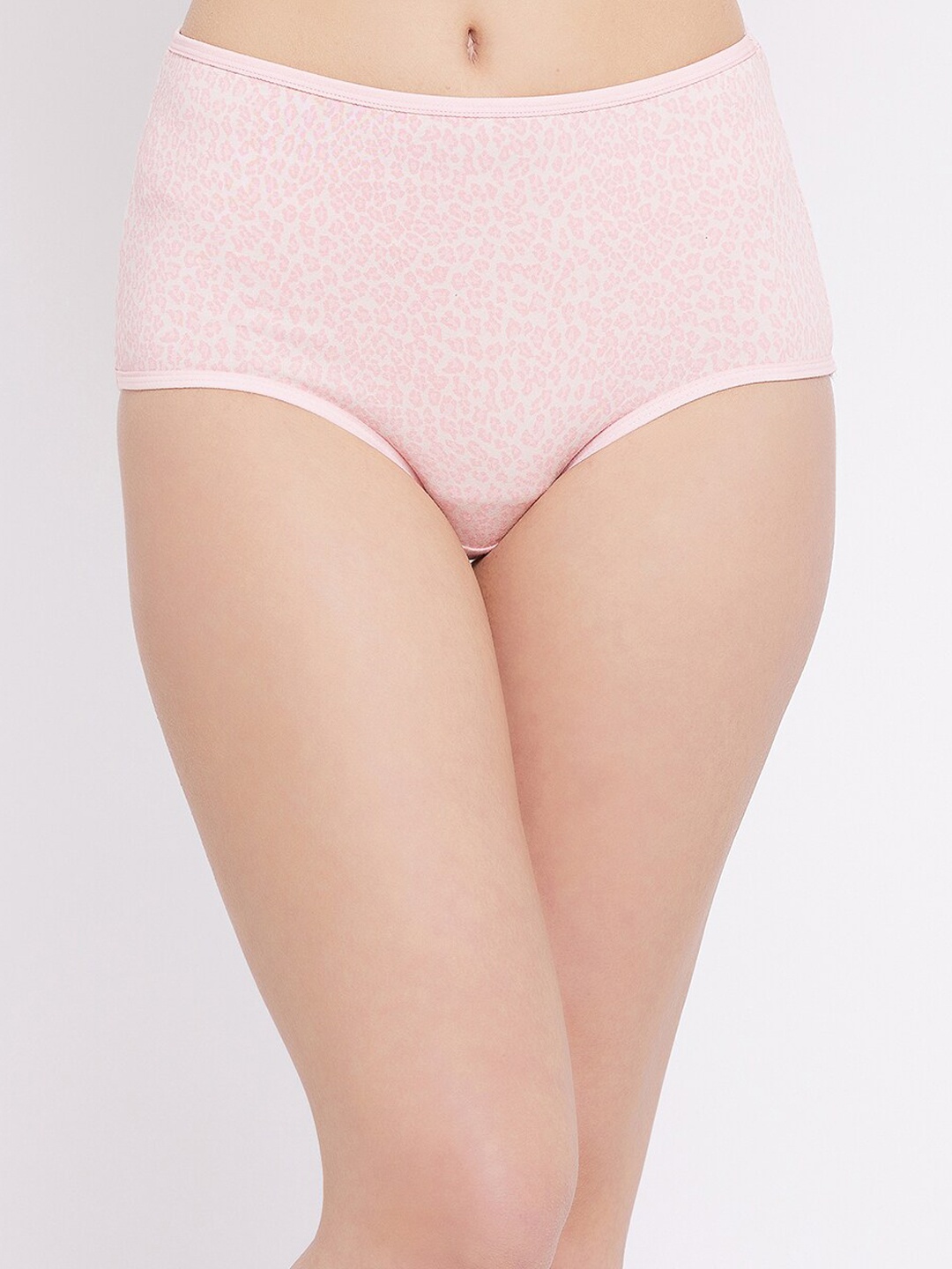 

Clovia Women Pink Animal Printed Mid-Rise Cotton Hipster Brief