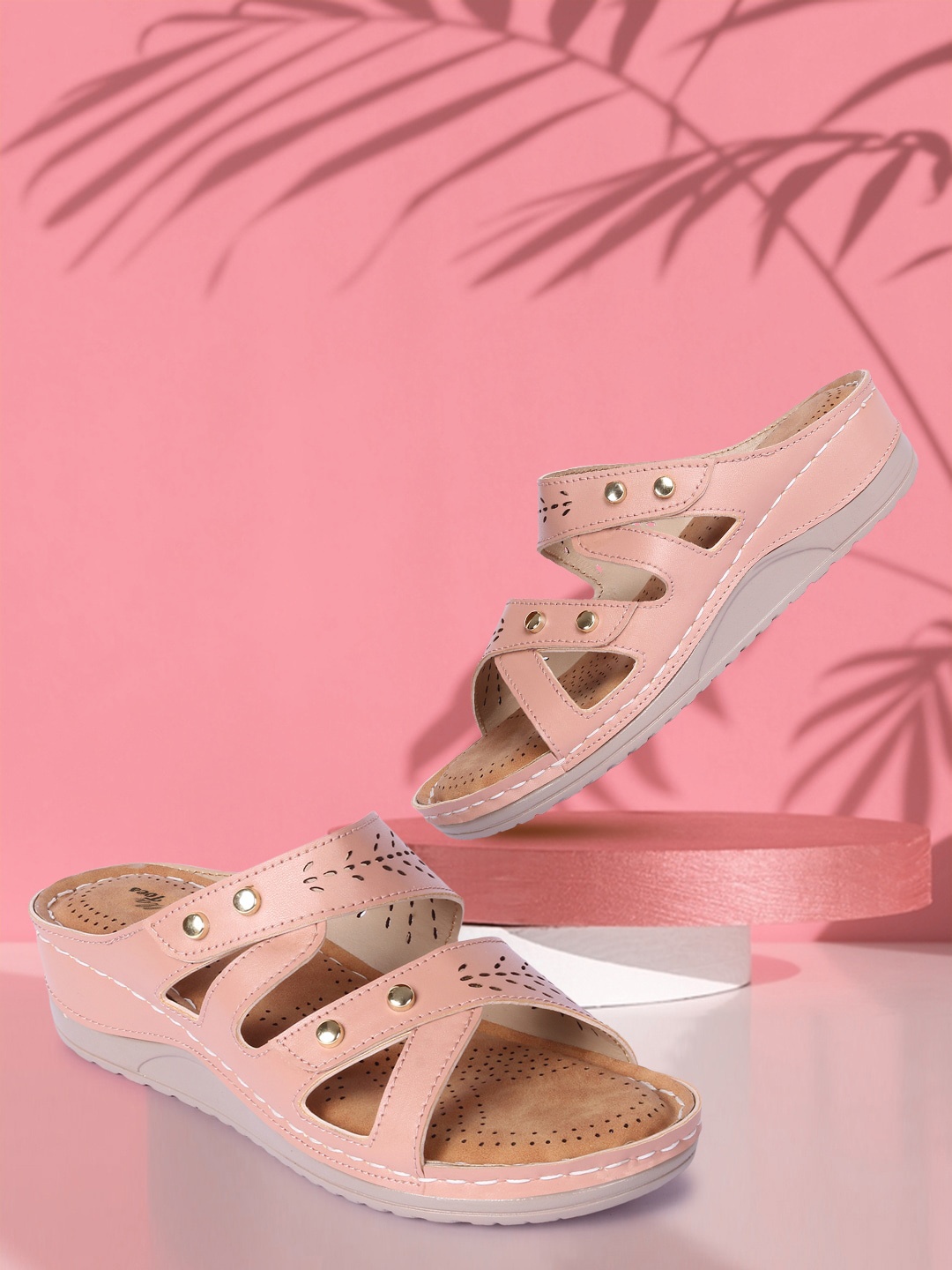 

Bella Toes Women Peach-Coloured Open Toe Flats