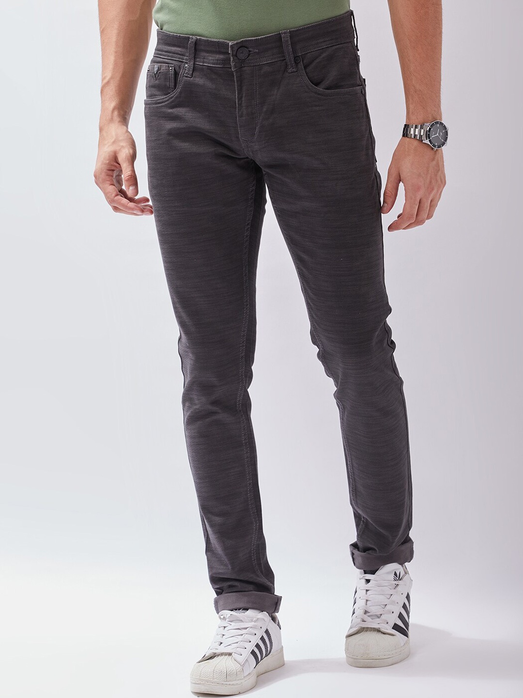 

Oxemberg Men Grey Lean Slim Fit Jeans