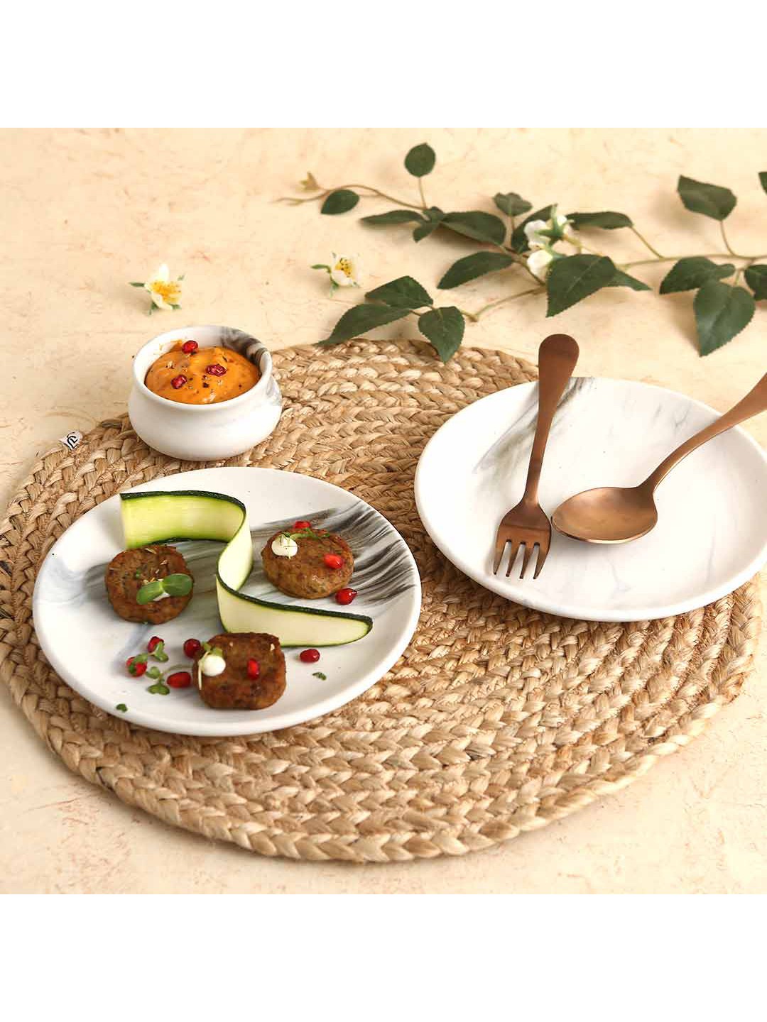 

Wonderchef White & Grey 2 Pieces Teramo Stoneware Quarter Plates