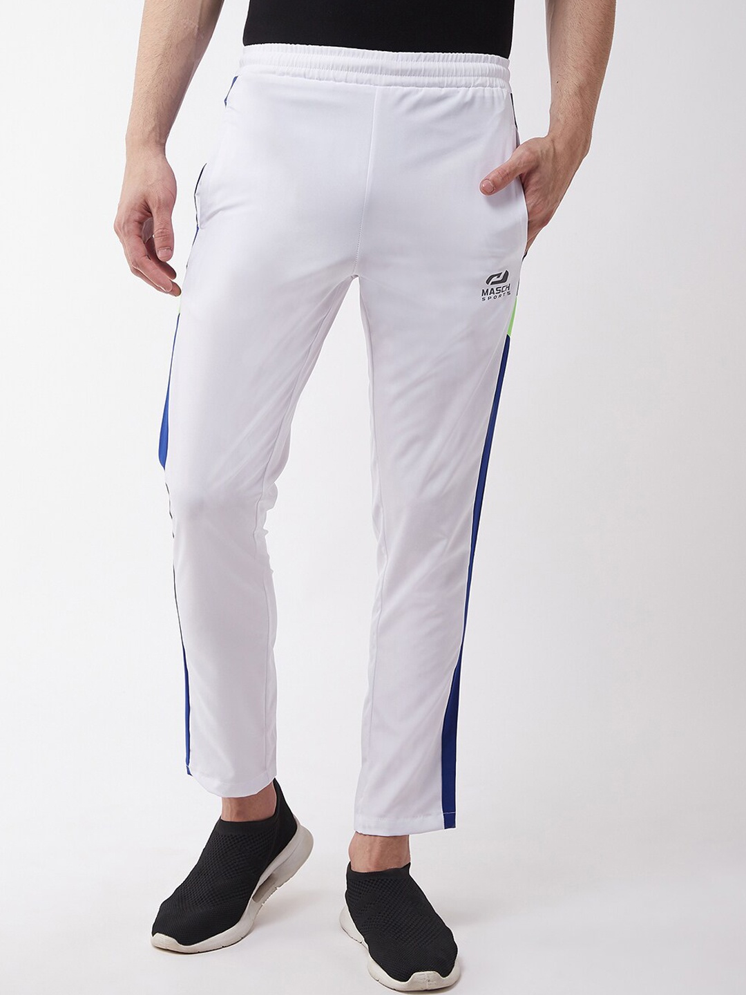 

Masch Sports Men White Solid Track Pants