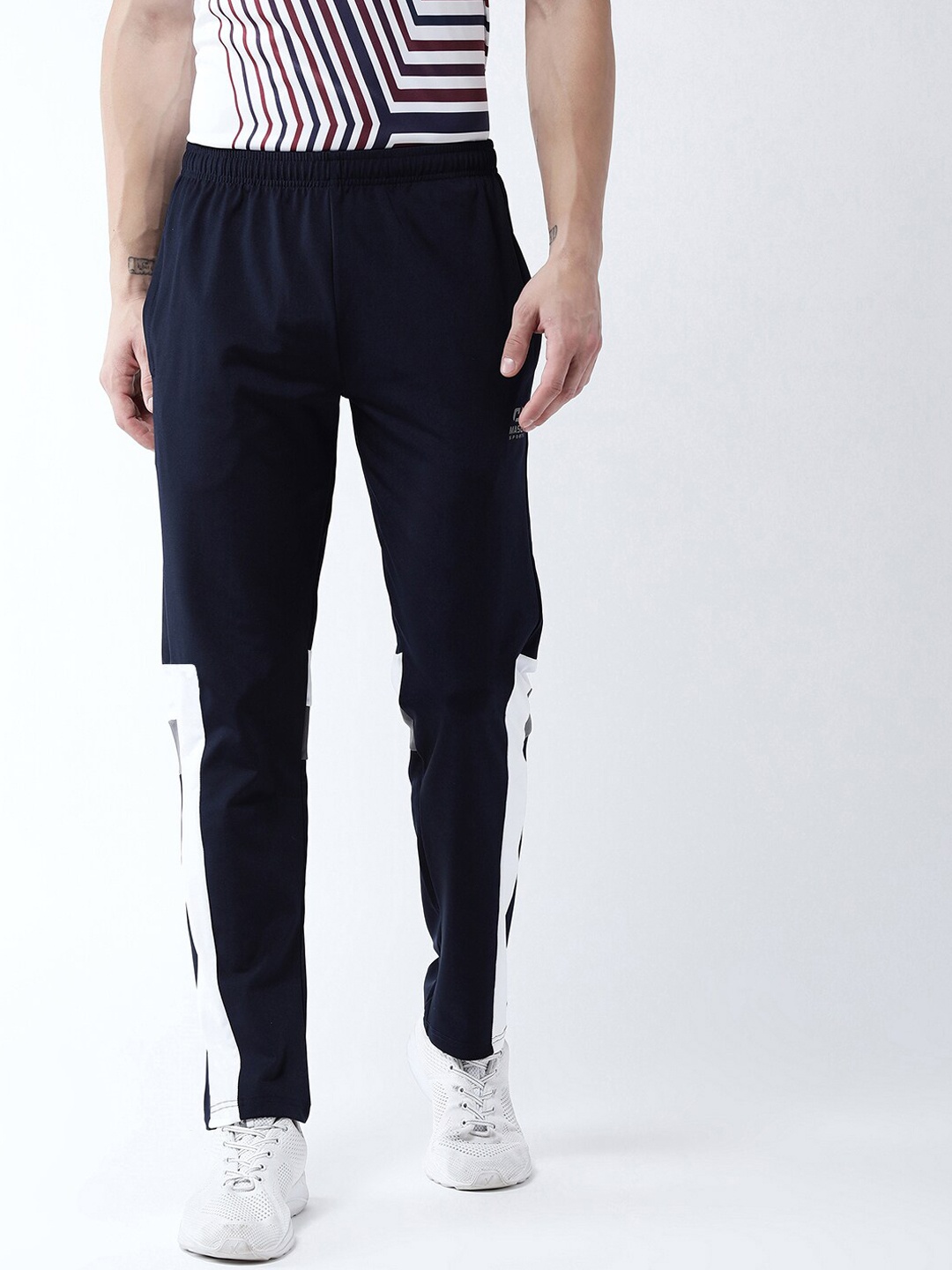 

Masch Sports Men Navy Blue Regular Fit Solid Dry Fit Training Or Gym Track Pants