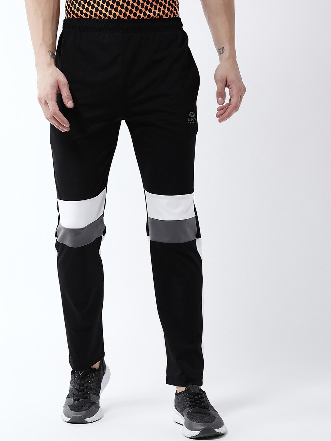 

Masch Sports Men Black Solid Track Pants