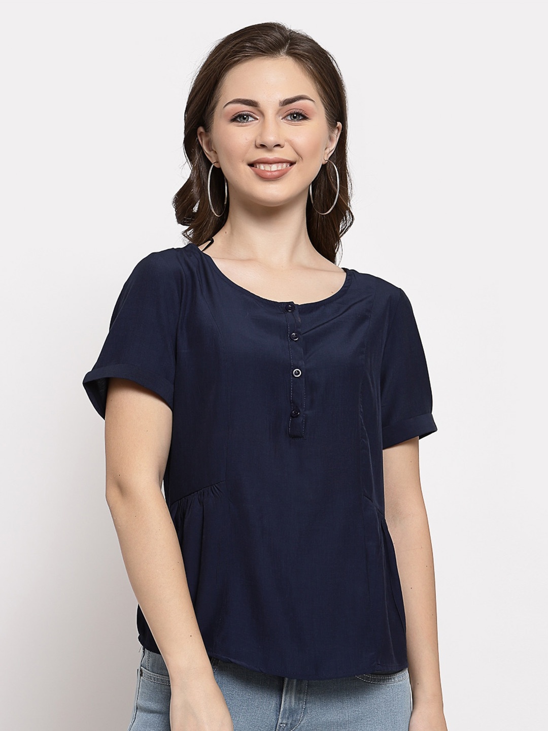 

Mafadeny Navy Blue Top