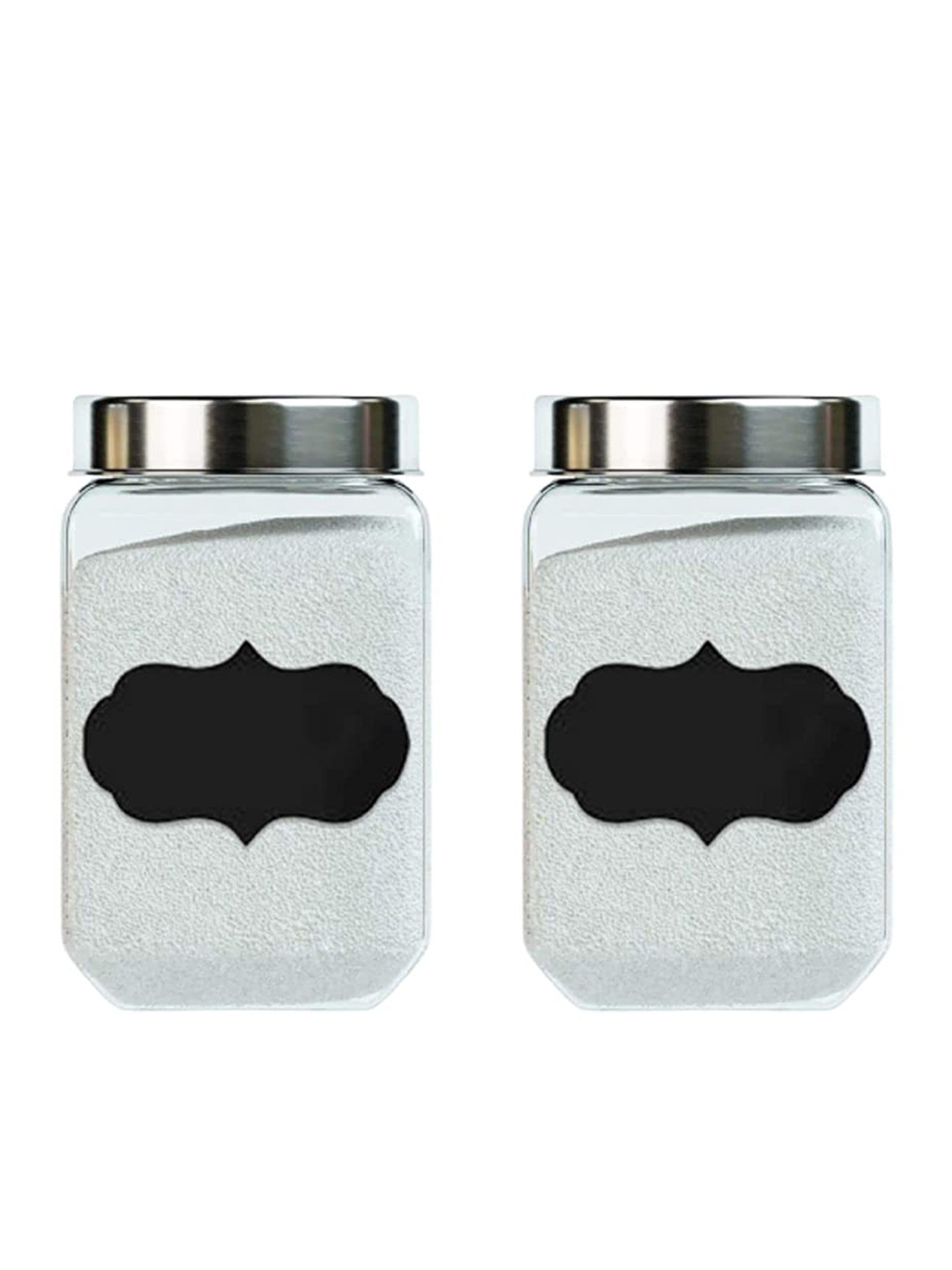 

Femora Set Of 2 Transparent Solid Octo Storage Container 1550 Ml