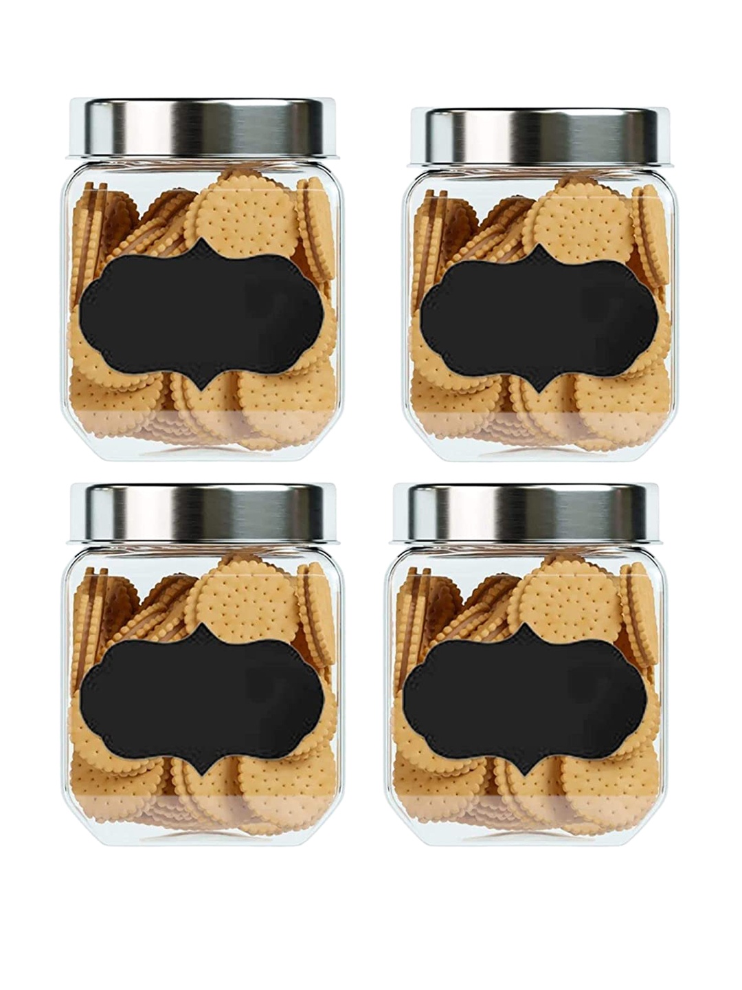 

Femora Set Of 4 Transparent Solid Octo Storage Container