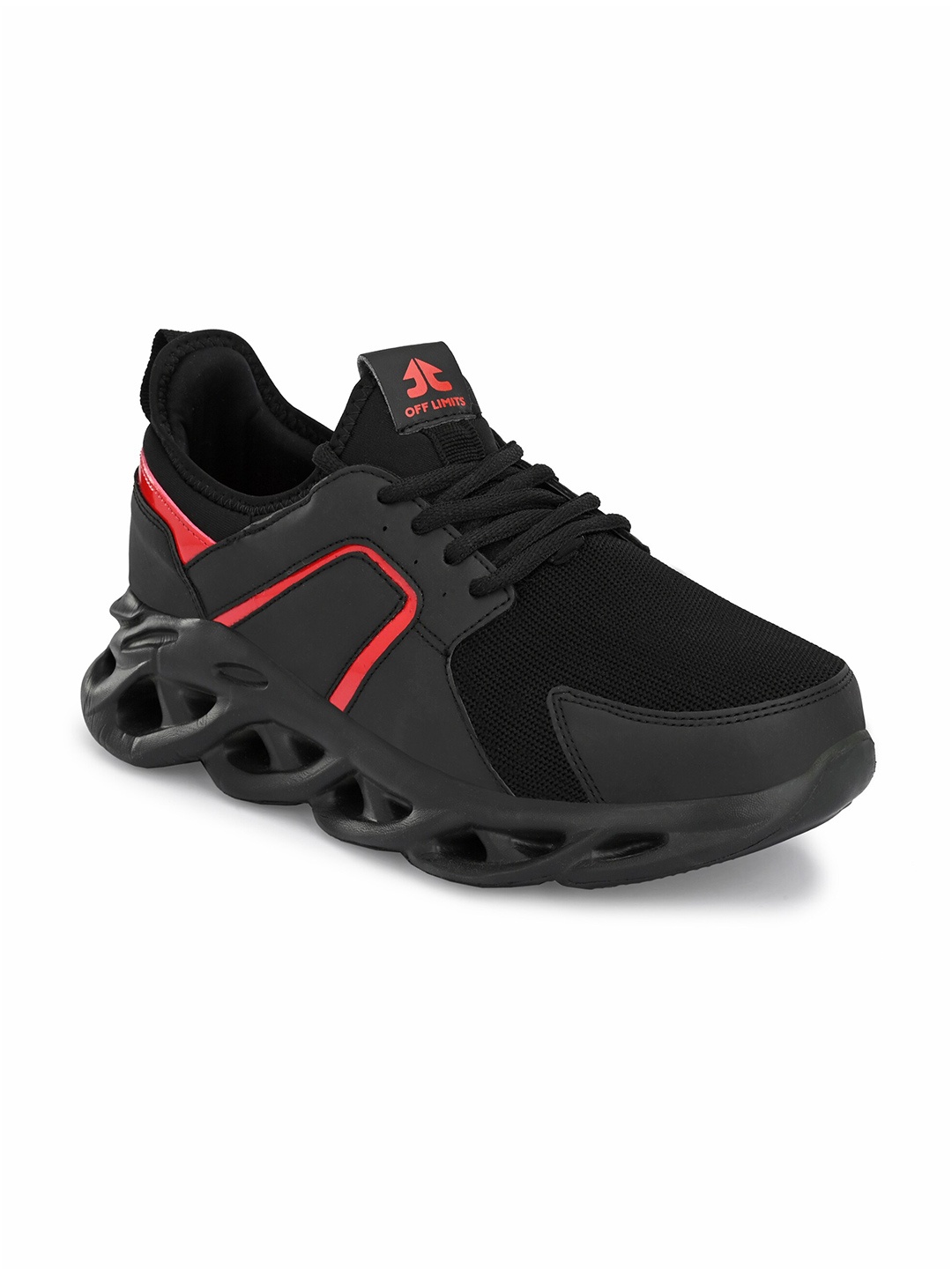 

OFF LIMITS Men Black Mesh Running Non-Marking Shoes