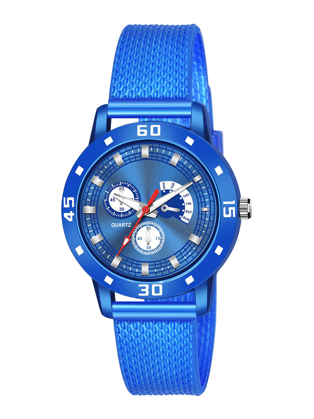 

HAPPY KHAJANA Women Blue Brass Embellished Dial & Strap Analogue Watch WMN_3020