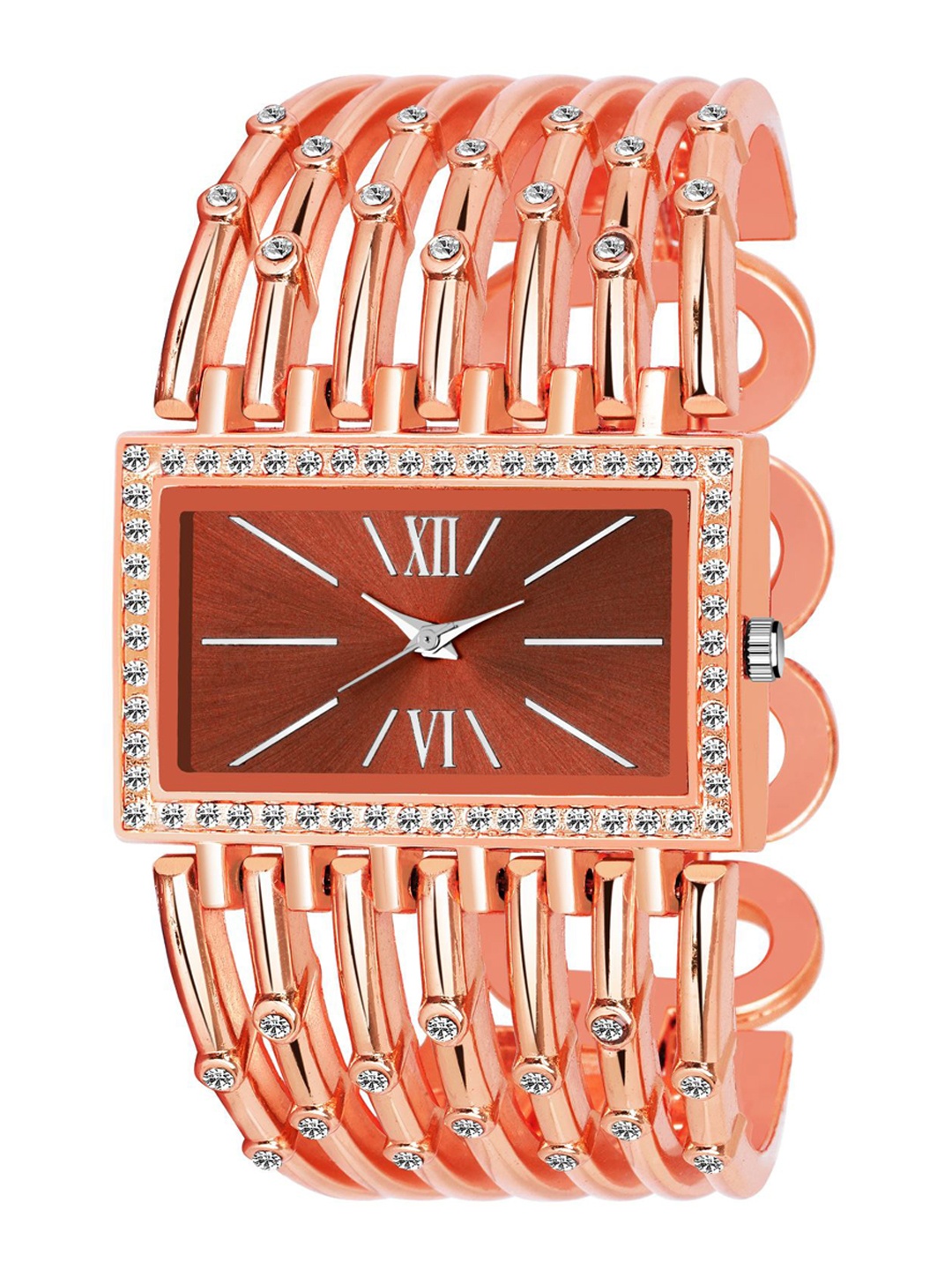 

HAPPY KHAJANA Women Rose Gold-Toned Dial & Rose Gold Toned Straps Watch LADIES_630