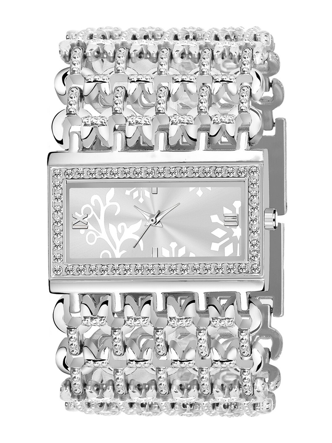 

HAPPY KHAJANA Women Silver-Toned Brass Dial & Silver Toned Straps Watch LADIES_634