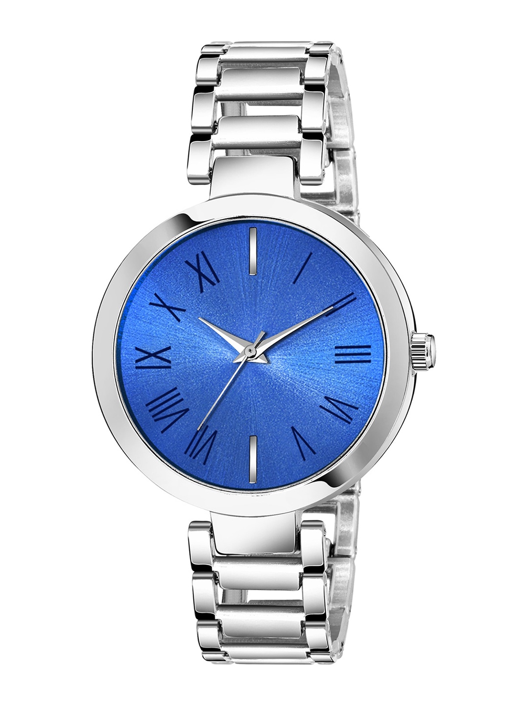 

HAPPY KHAJANA Women Blue Dial & Silver Toned Straps Analogue Watch LADIES_863
