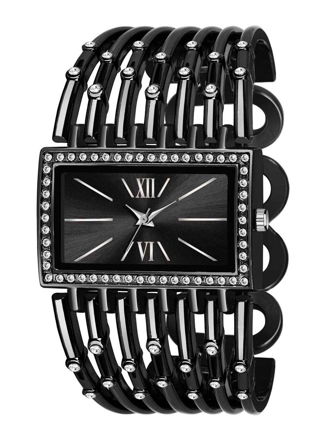 

HAPPY KHAJANA Women Black Brass Dial & Bracelet Style Straps Analogue Watch LADIES_624