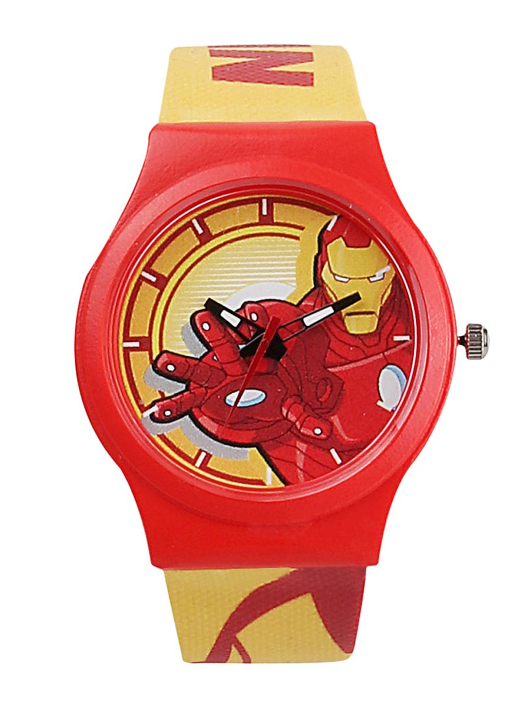 

Marvel Unisex Kids Yellow Marvel Printed Dial & Red Straps Analogue Watch W9Y-VCPL-MRV-AZ26-Red