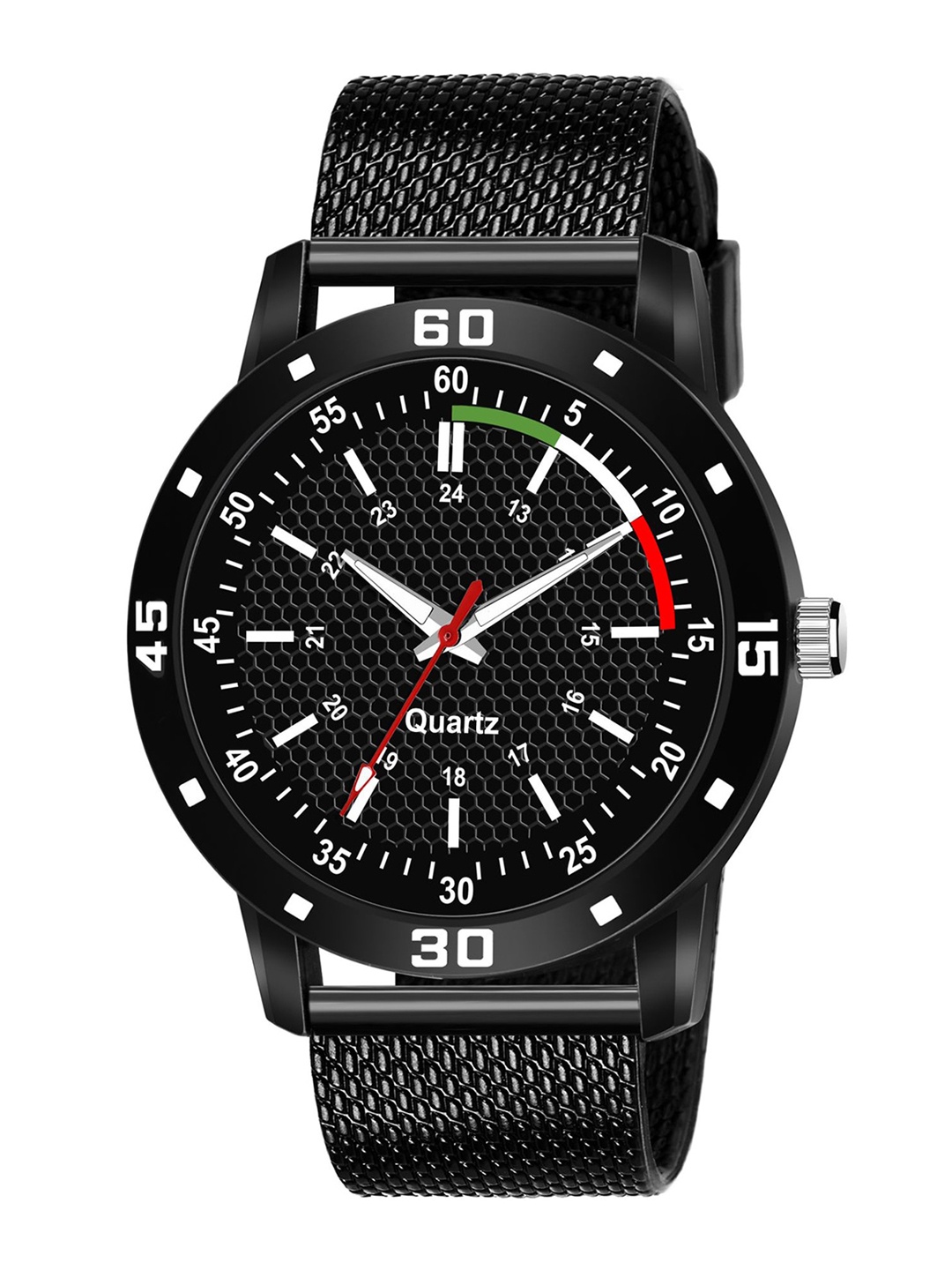 

HAPPY KHAJANA Men Black Brass Dial & Black Straps Analogue Watch
