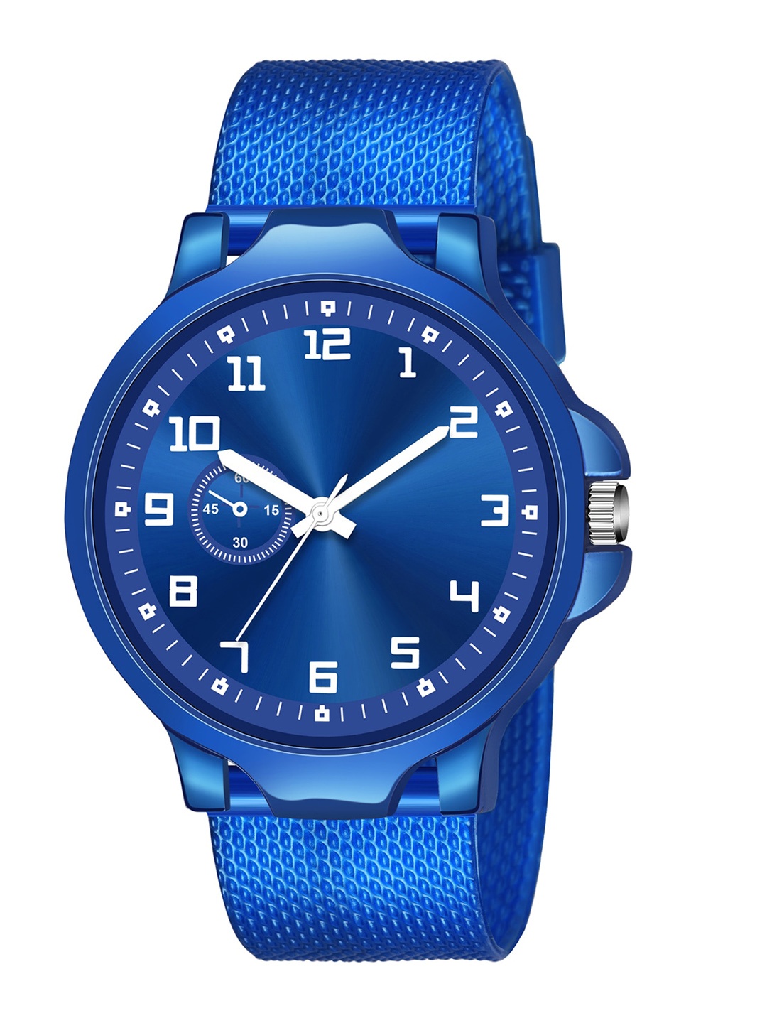 

HAPPY KHAJANA Men Blue Brass Dial & Blue Straps Analogue Watch