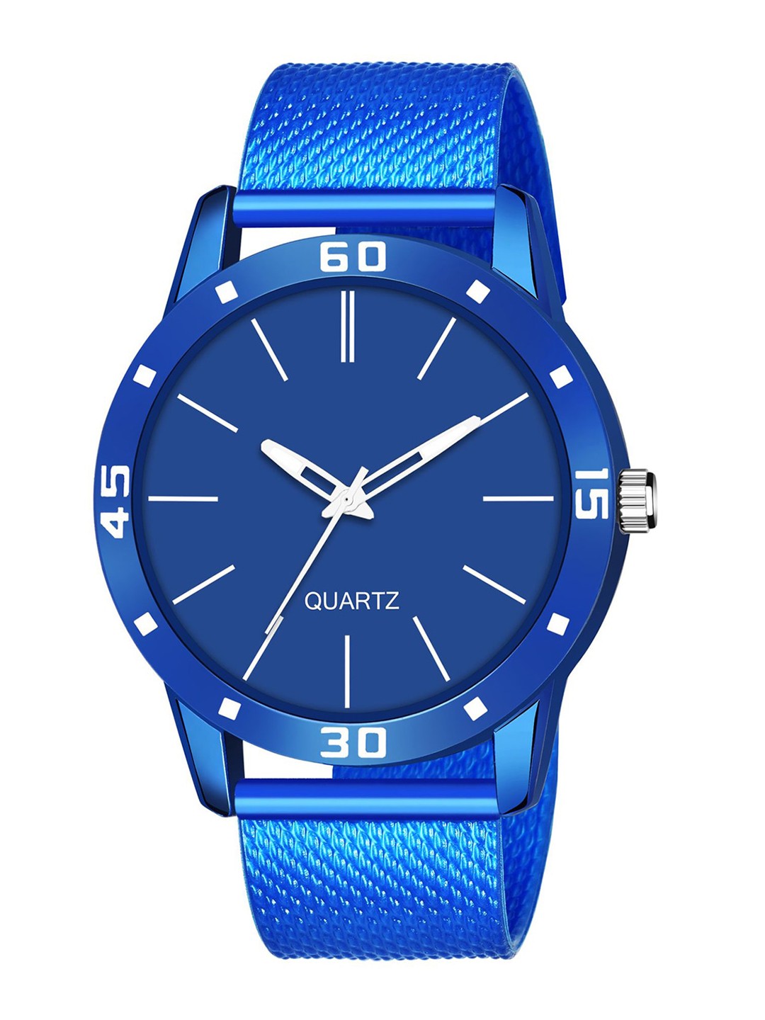

HAPPY KHAJANA Men Blue Brass Dial & Blue Textured Straps Analogue Watch KJR_568-Blue