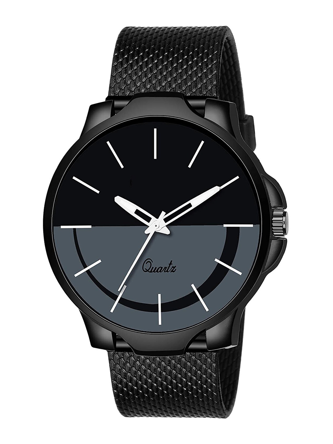 

HAPPY KHAJANA Men Black Brass Dial & Black Straps Analogue Watch