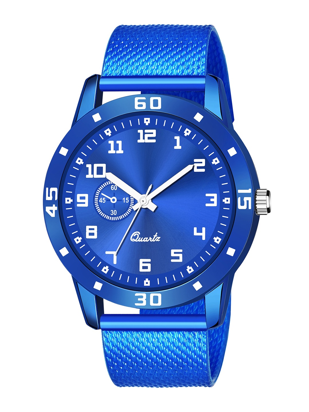 

HAPPY KHAJANA Men Blue Brass Dial & Blue Bracelet Style Straps Analogue Watch