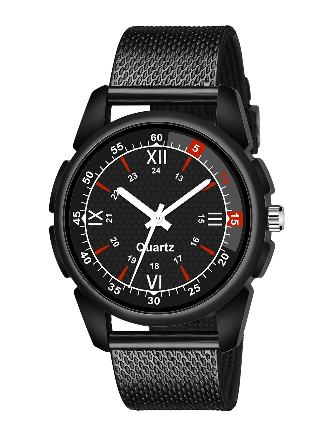 

HAPPY KHAJANA Men Black Brass Dial & Black Straps Analogue Watch
