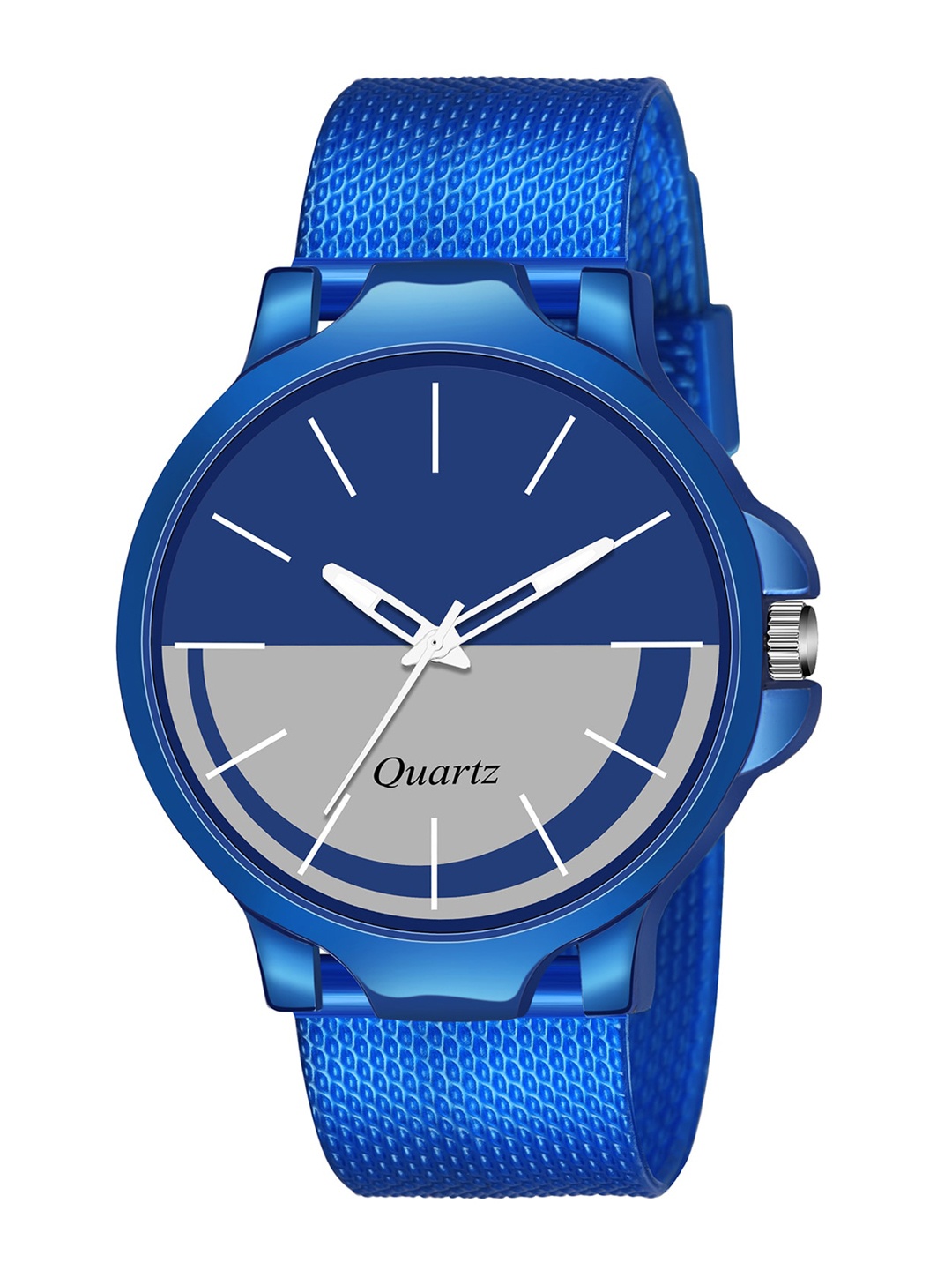 

HAPPY KHAJANA Men Blue Brass Dial & Blue Straps Analogue Watch