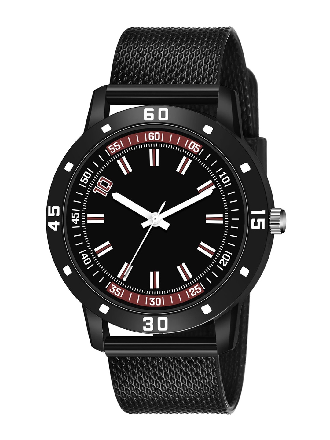 

HAPPY KHAJANA Men Black Brass Dial & Black Straps Analogue Watch