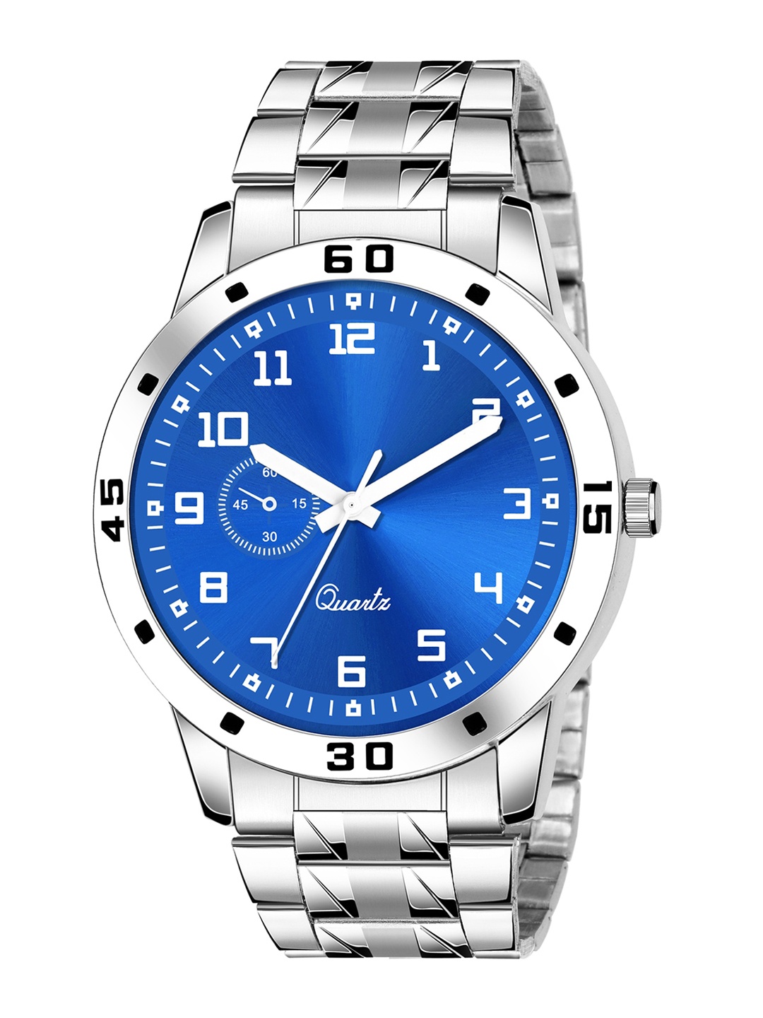 

HAPPY KHAJANA Men Blue Brass Dial & Stainless Steel Bracelet Style Straps Analogue Watch KJR_15-Blue