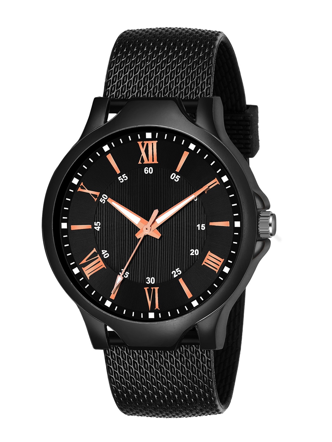 

HAPPY KHAJANA Men Black Brass Dial & Black Straps Analogue Watch