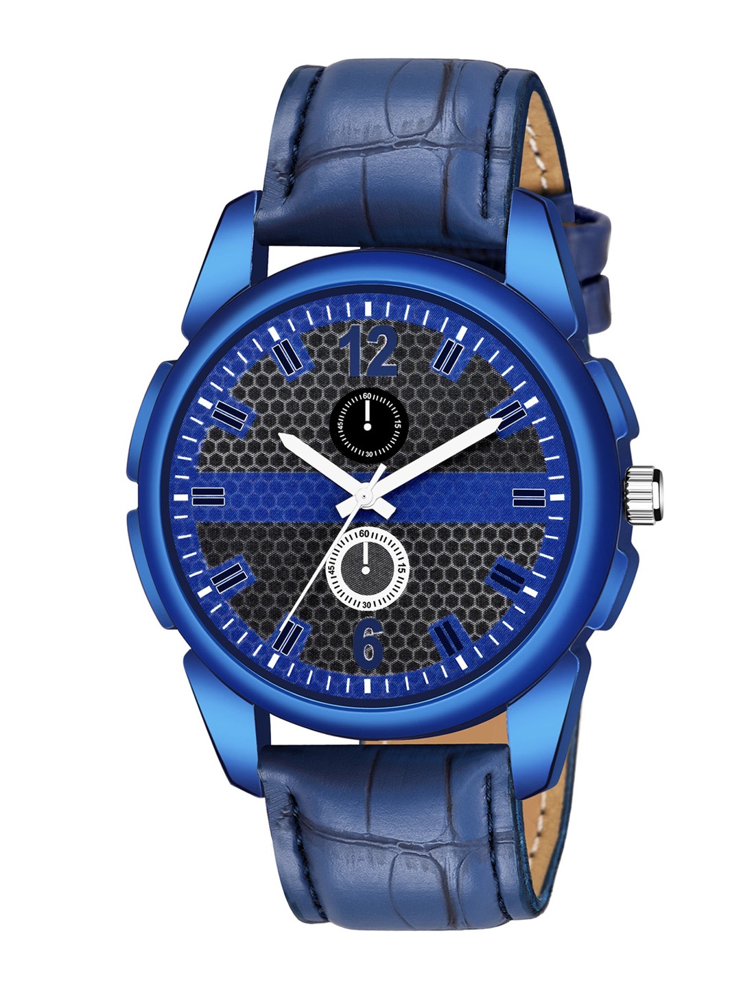 

HAPPY KHAJANA Men Blue Brass Dial & Blue Straps Analogue Watch KJR_1205-Blue