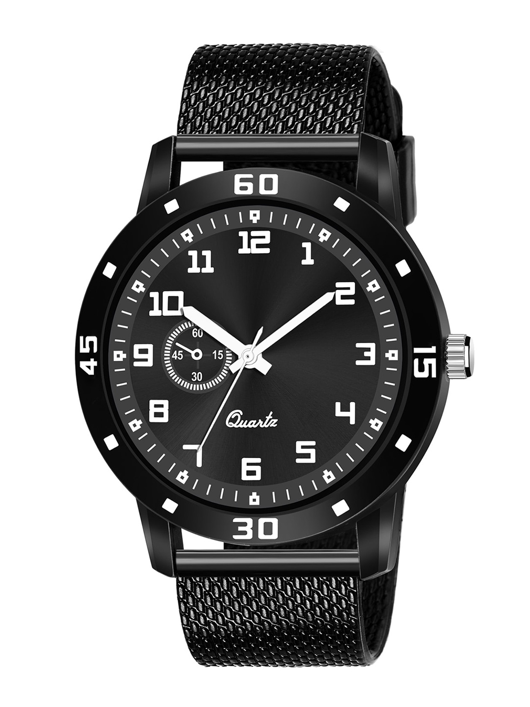 

HAPPY KHAJANA Men Black Brass Dial & Black Straps Analogue Watch
