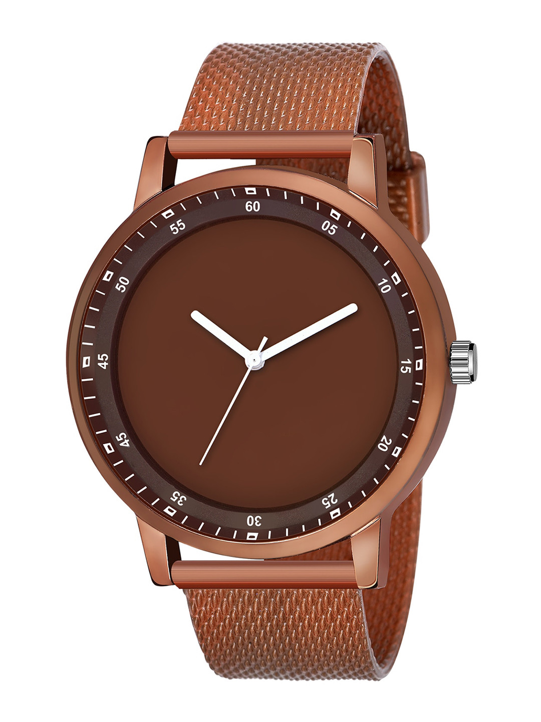 

HAPPY KHAJANA Men Brown Brass Dial & Brown Straps Analogue Watch