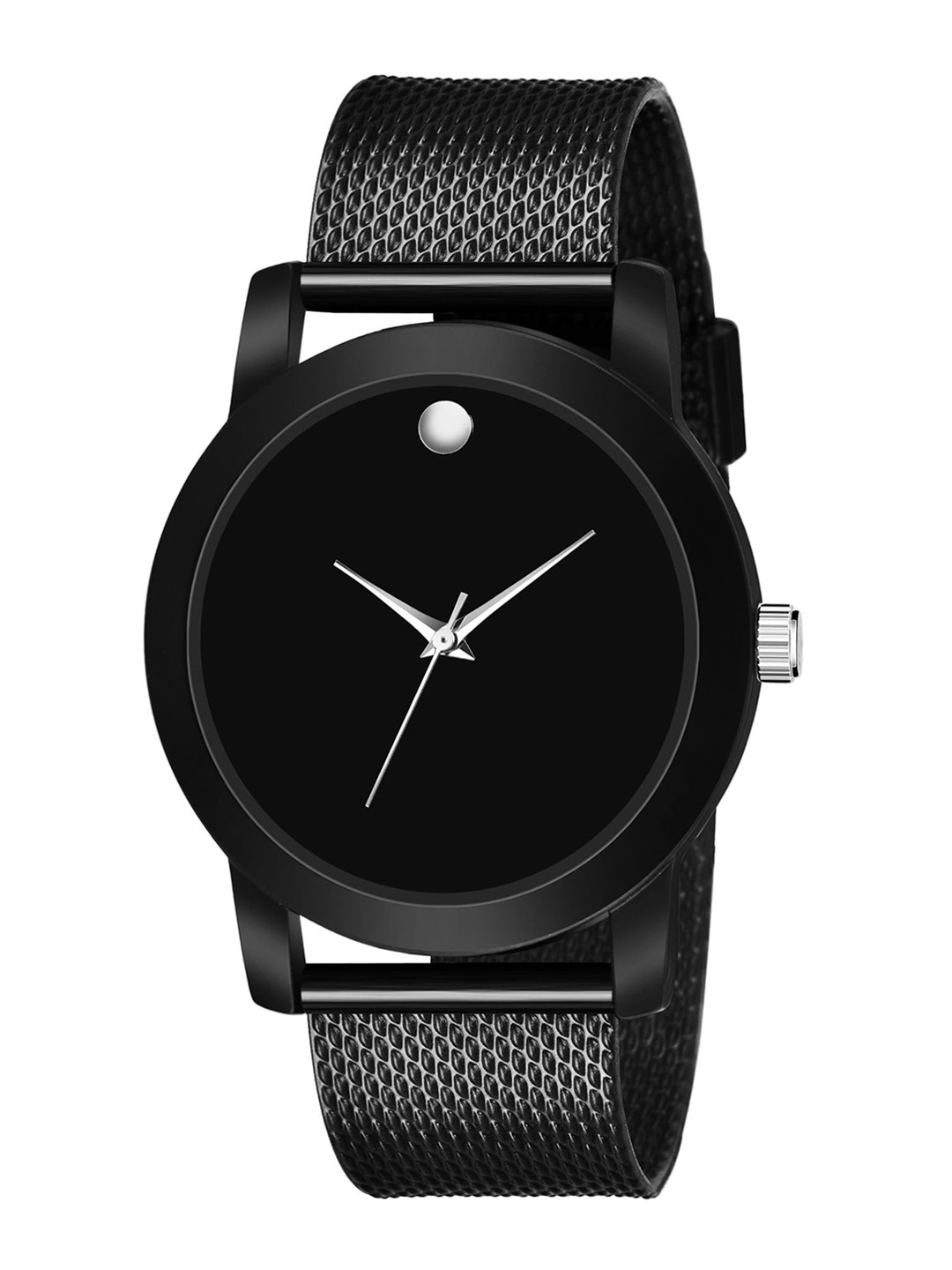 

HAPPY KHAJANA Men Black Brass Dial & Black Straps Analogue Watch
