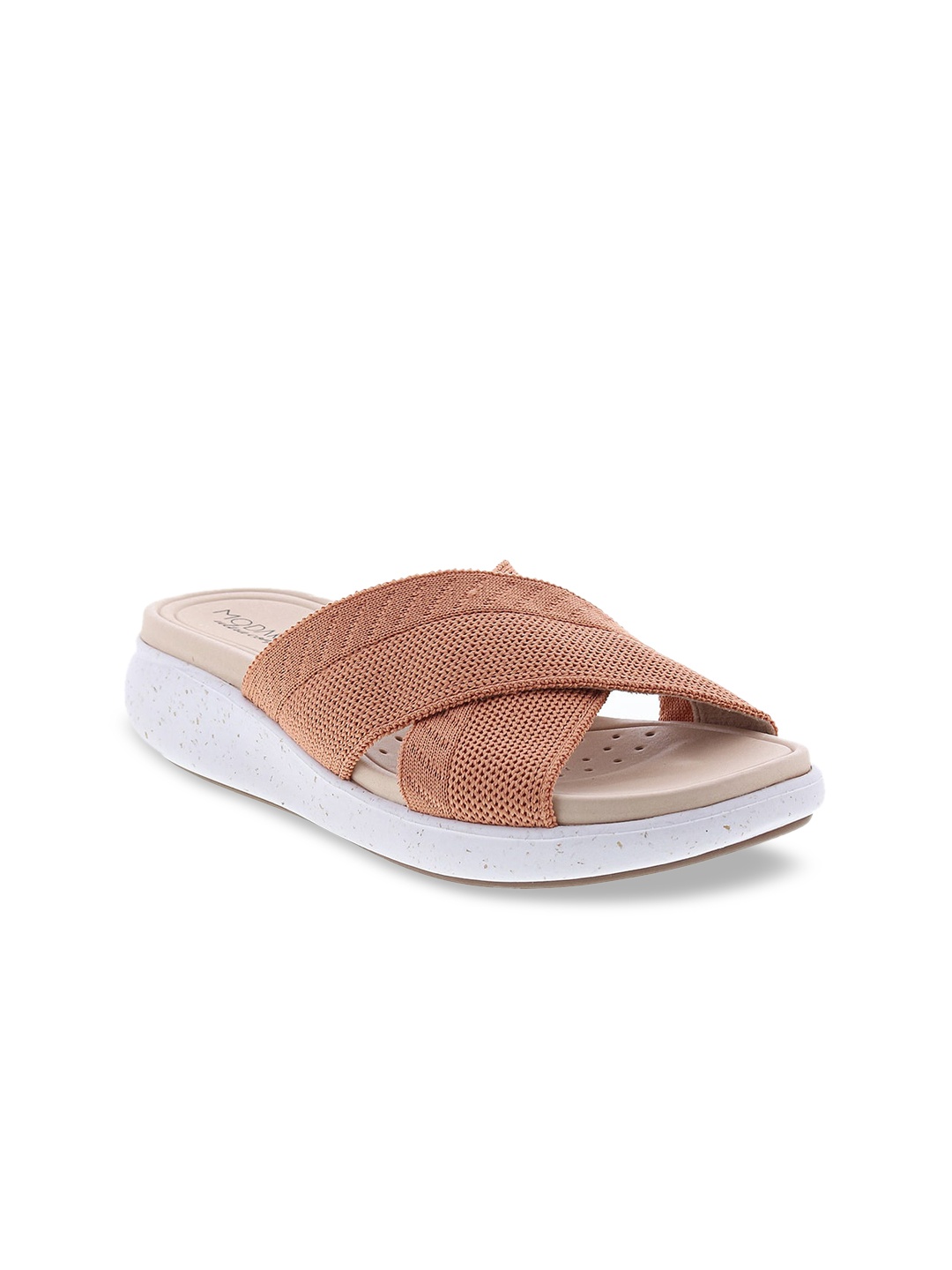 

MODARE Women Coral Textured Open Toe Flats